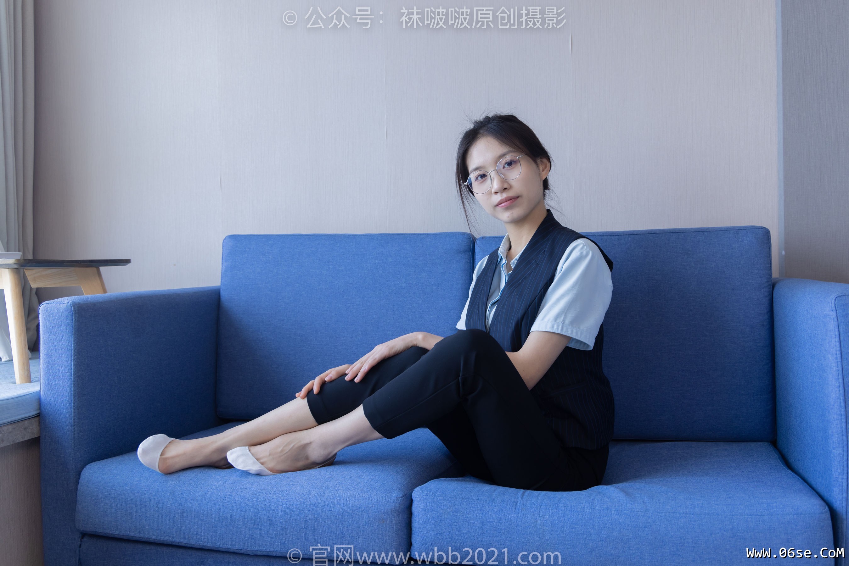 图片[108]-BoBoSocks袜啵啵 No.413 芝士 -高跟鞋、白色吊带船袜、银行制服[145P]-六色网