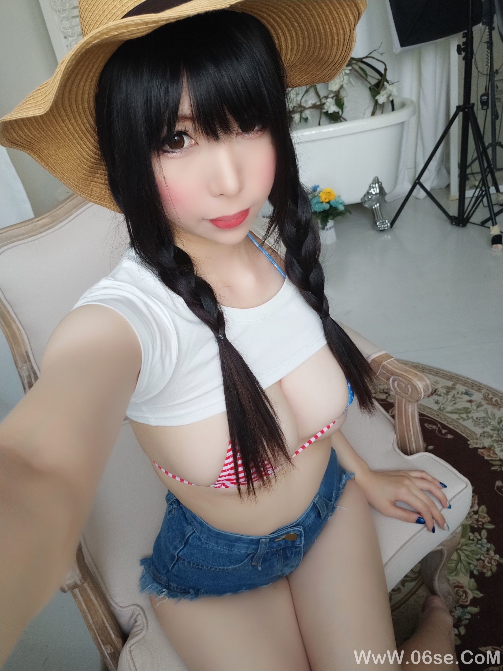 图片[2]-二次元巨乳美女鹿野希 牛仔女郎[84P]-六色网