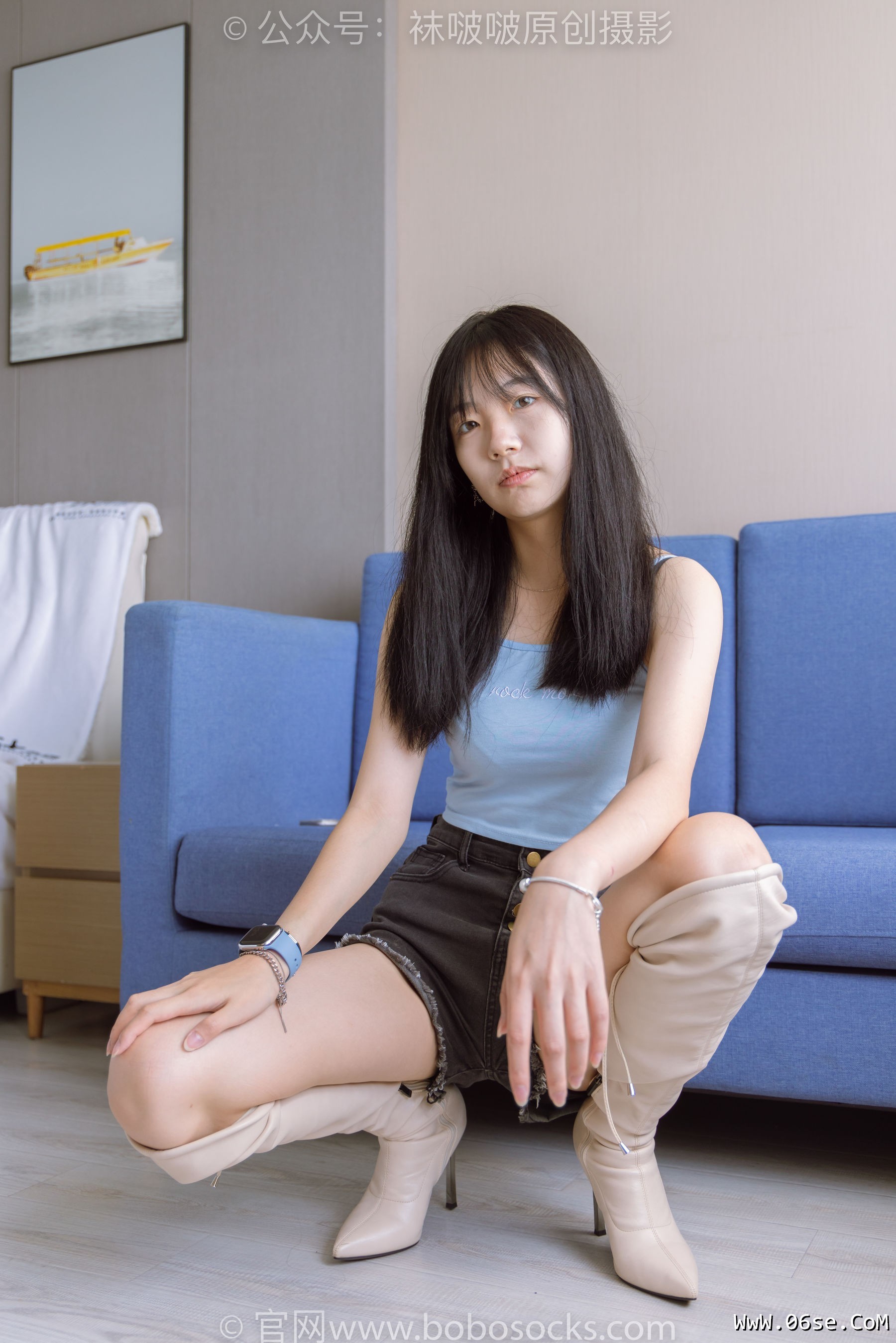 图片[103]-BoBoSocks袜啵啵 No.174 小甜豆-高跟长靴、白棉袜、裸足[178P]-六色网