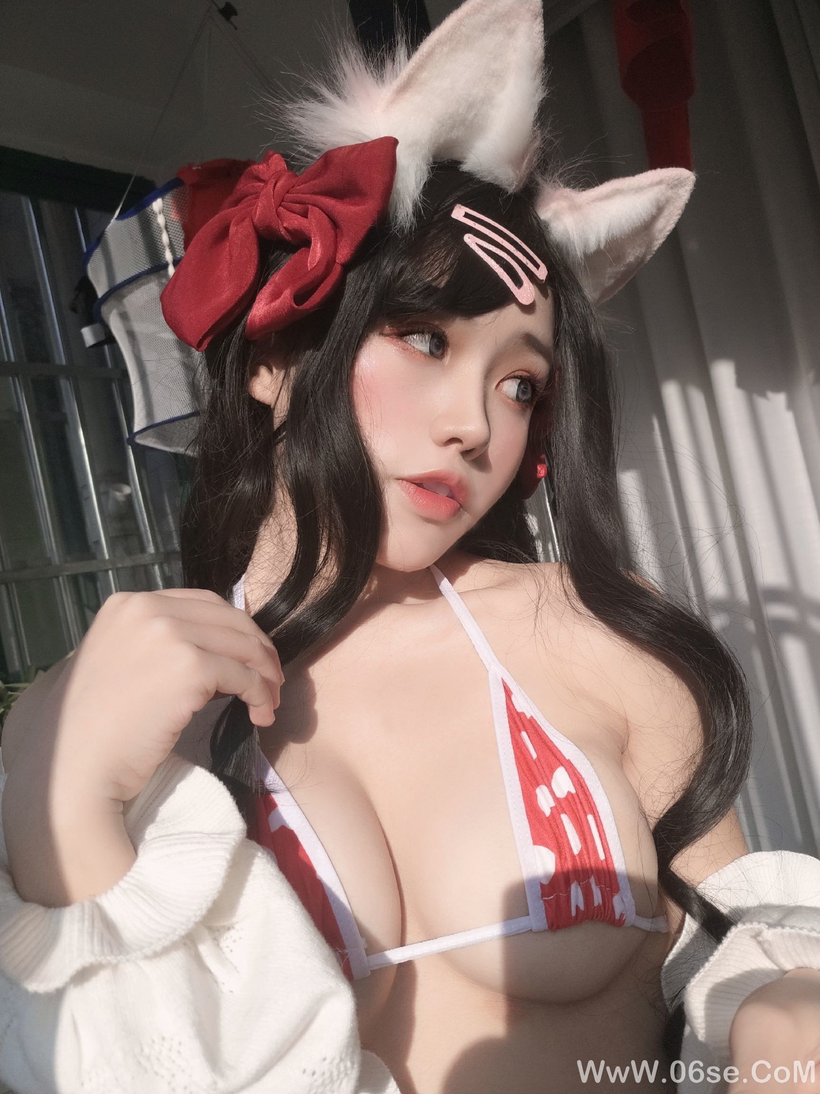 图片[25]-一笑芳香沁写真 窗与宠物猫[25P]-六色网