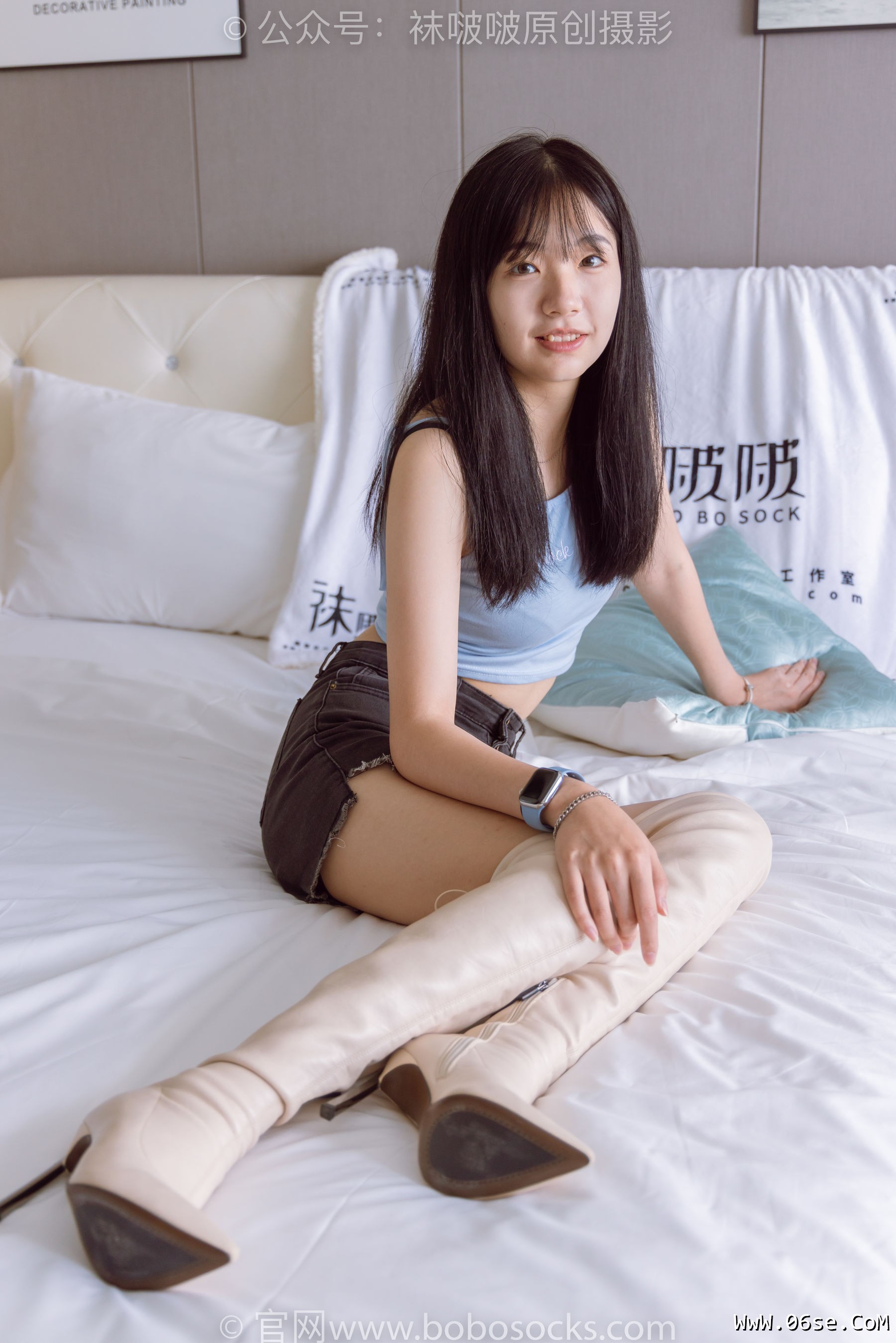 图片[164]-BoBoSocks袜啵啵 No.174 小甜豆-高跟长靴、白棉袜、裸足[178P]-六色网