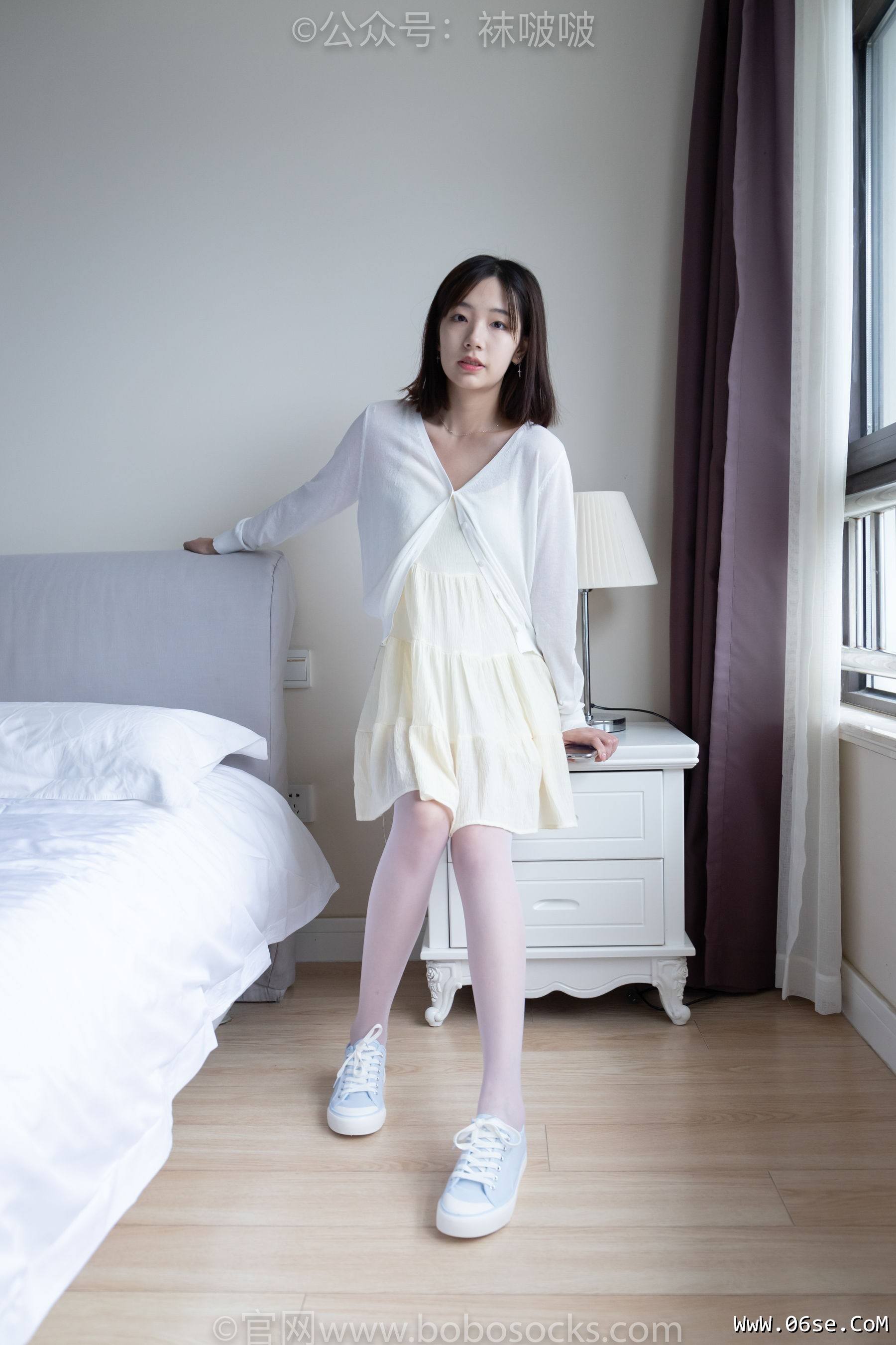 图片[3]-BoBoSocks袜啵啵 No.005 小甜豆-帆布鞋、薄白丝[133P]-六色网