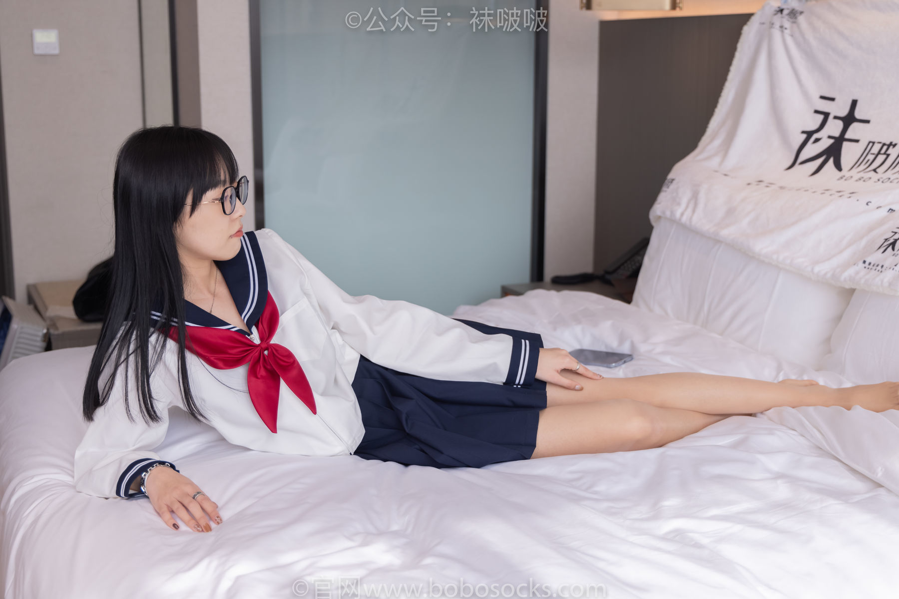 图片[96]-BoBoSocks袜啵啵 积分限定作品005 稚予-JK制服、皮鞋、油亮肉丝、踩蛋糕[133P]-六色网