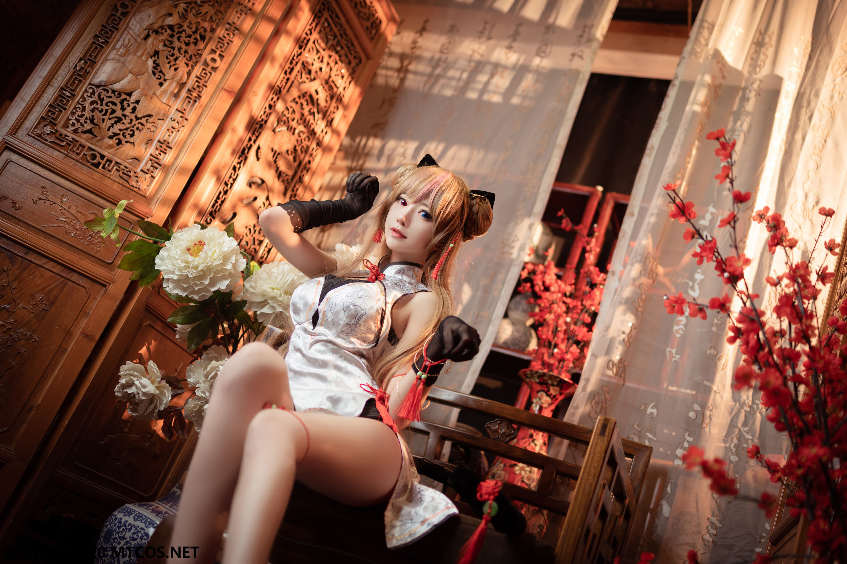 图片[19]-[喵糖映画] HML.011 蜂糖花旗袍 [20P]-六色网