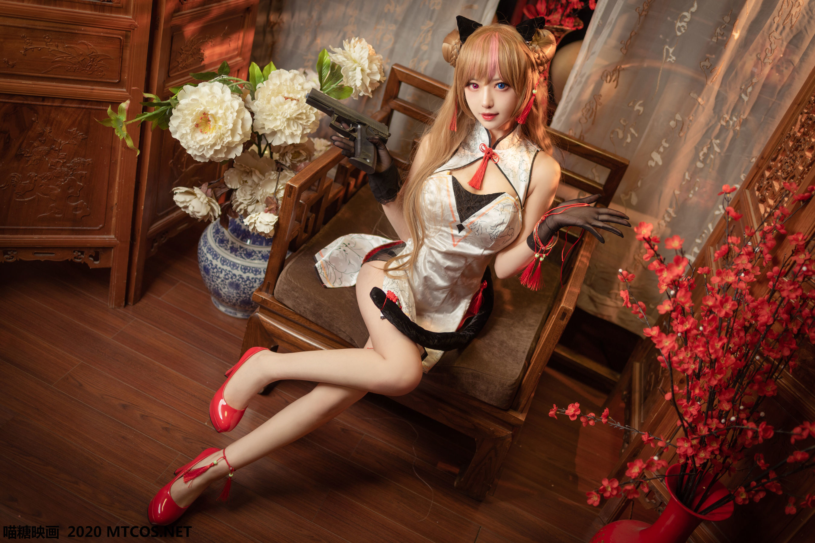 图片[16]-[喵糖映画] HML.011 蜂糖花旗袍 [20P]-六色网