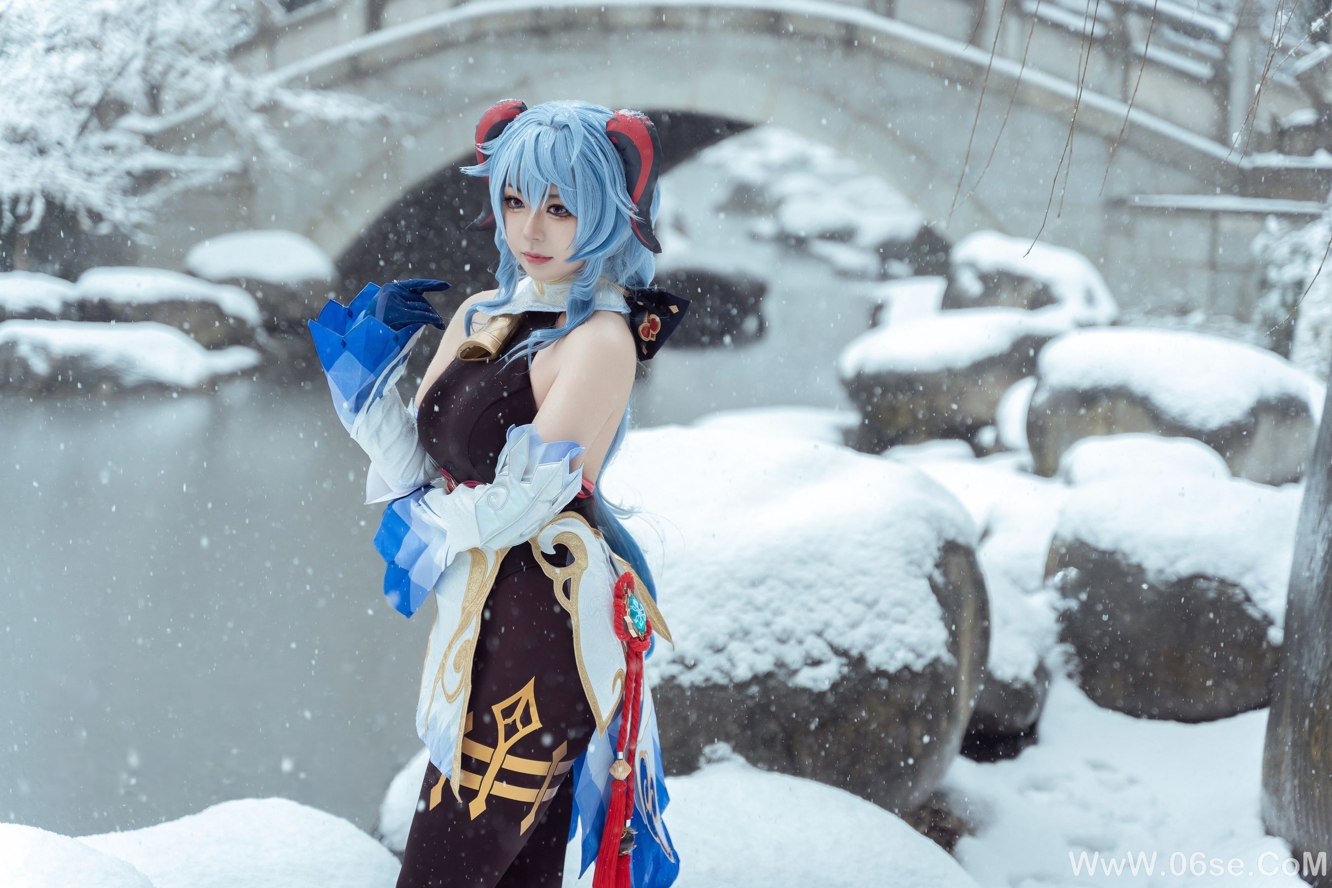 图片[26]-虎森森 – 原神 甘雨 雪景[42P]-六色网