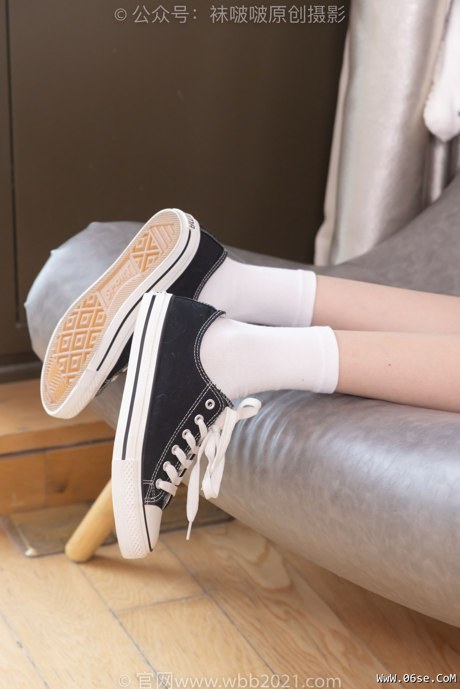 图片[125]-BoBoSocks袜啵啵 No.370 稚予 -板鞋、白棉袜、灰色棉船袜[140P]-六色网