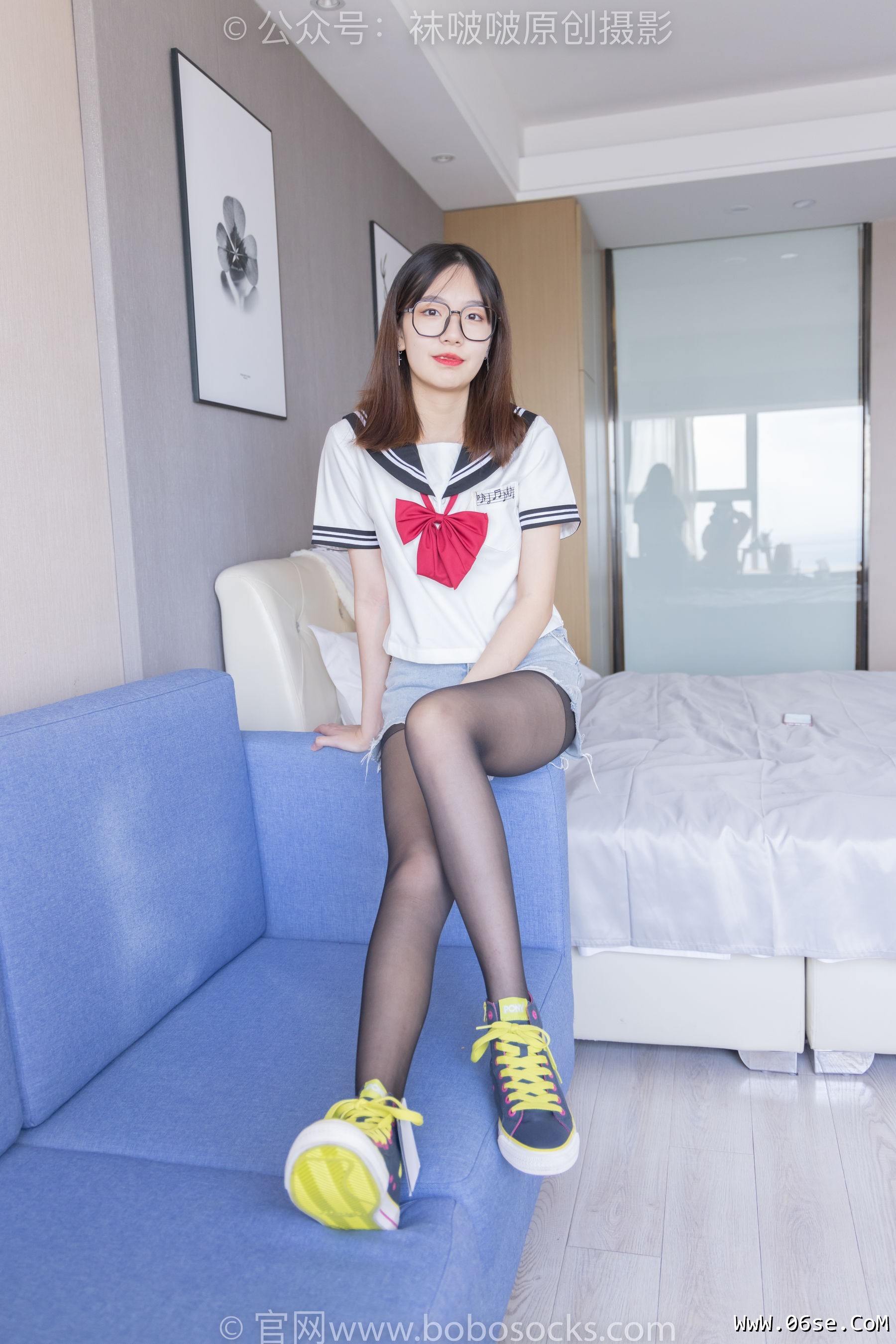 图片[124]-BoBoSocks袜啵啵 No.215 小甜豆-三双帆布鞋板鞋、厚白丝、黑丝[144P]-六色网
