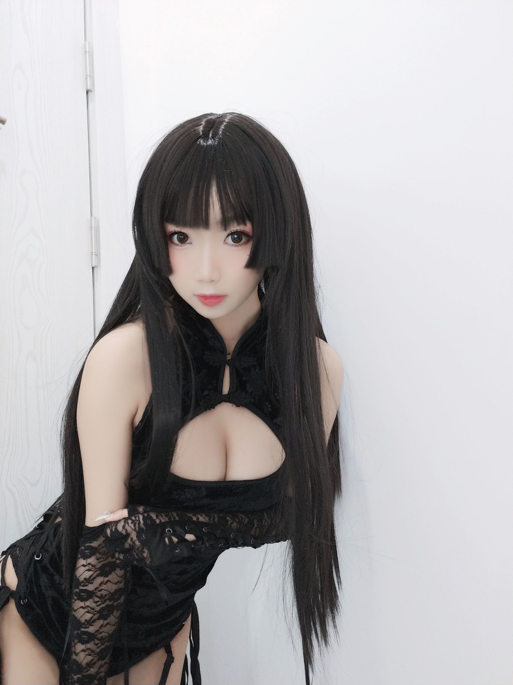 图片[46]-白嫩美少女鬼畜瑶 黑色旗袍[70P]-六色网