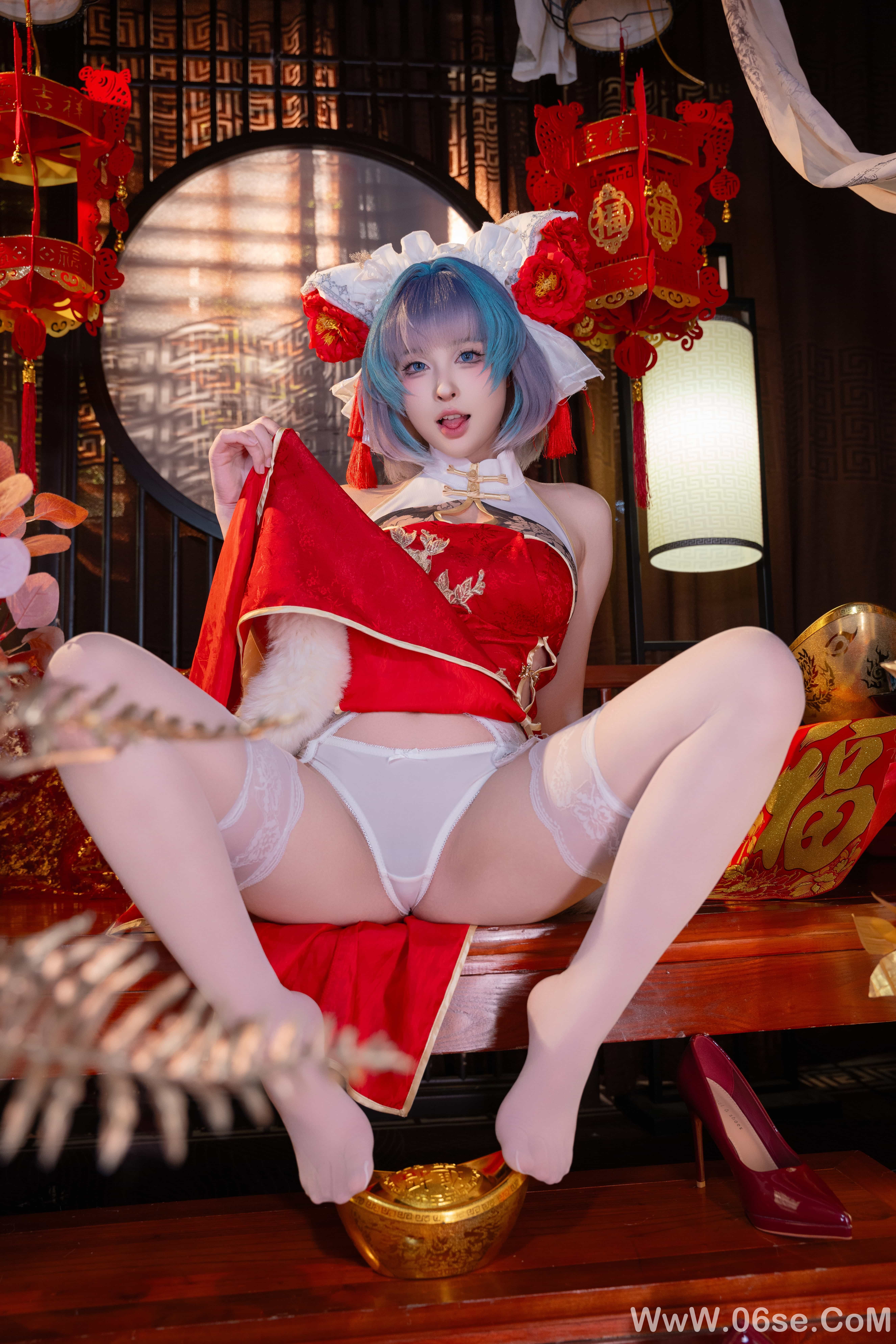 图片[16]-清水由乃 – 碧蓝航线 柴郡 新春旗袍[71P]-六色网