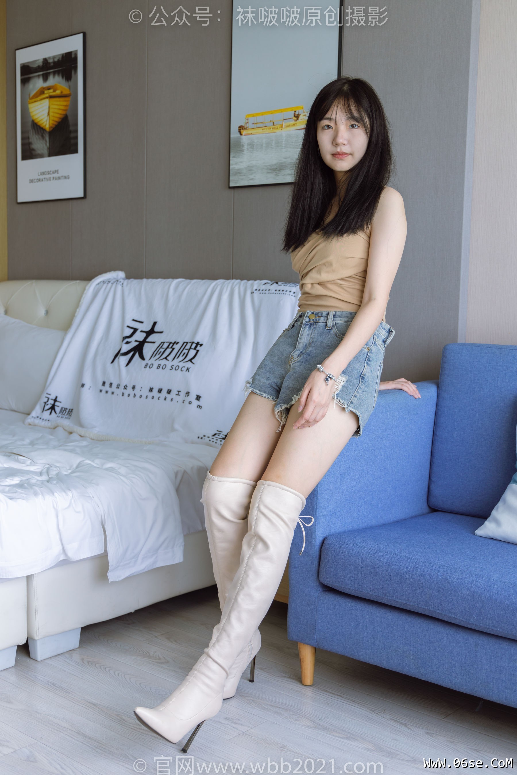 图片[24]-BoBoSocks袜啵啵 No.441 小甜豆 -高跟长靴、白棉袜、裸足[179P]-六色网