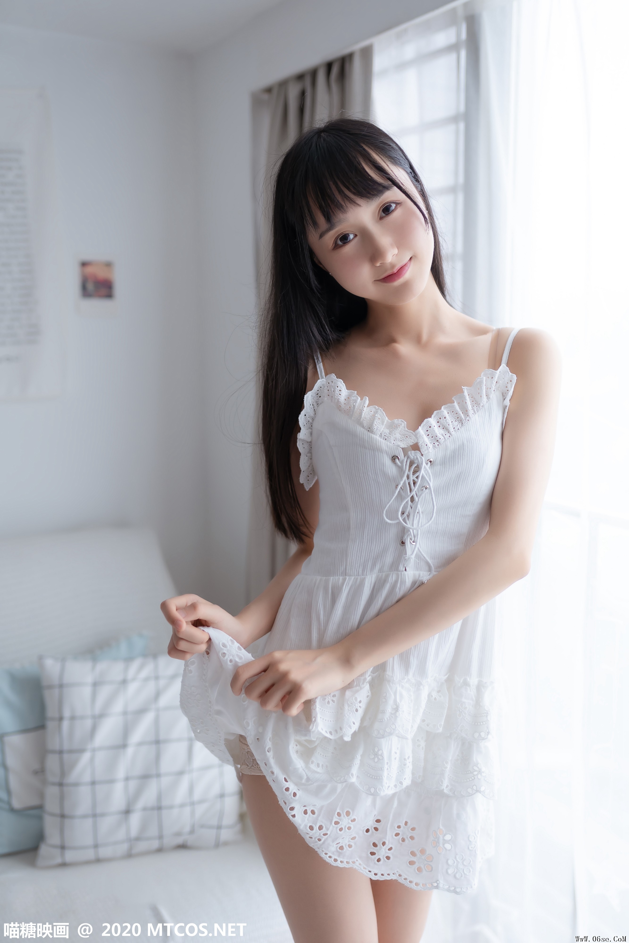 图片[24]-喵糖映画 VOL.187 白裙少女[40P／169MB]-六色网