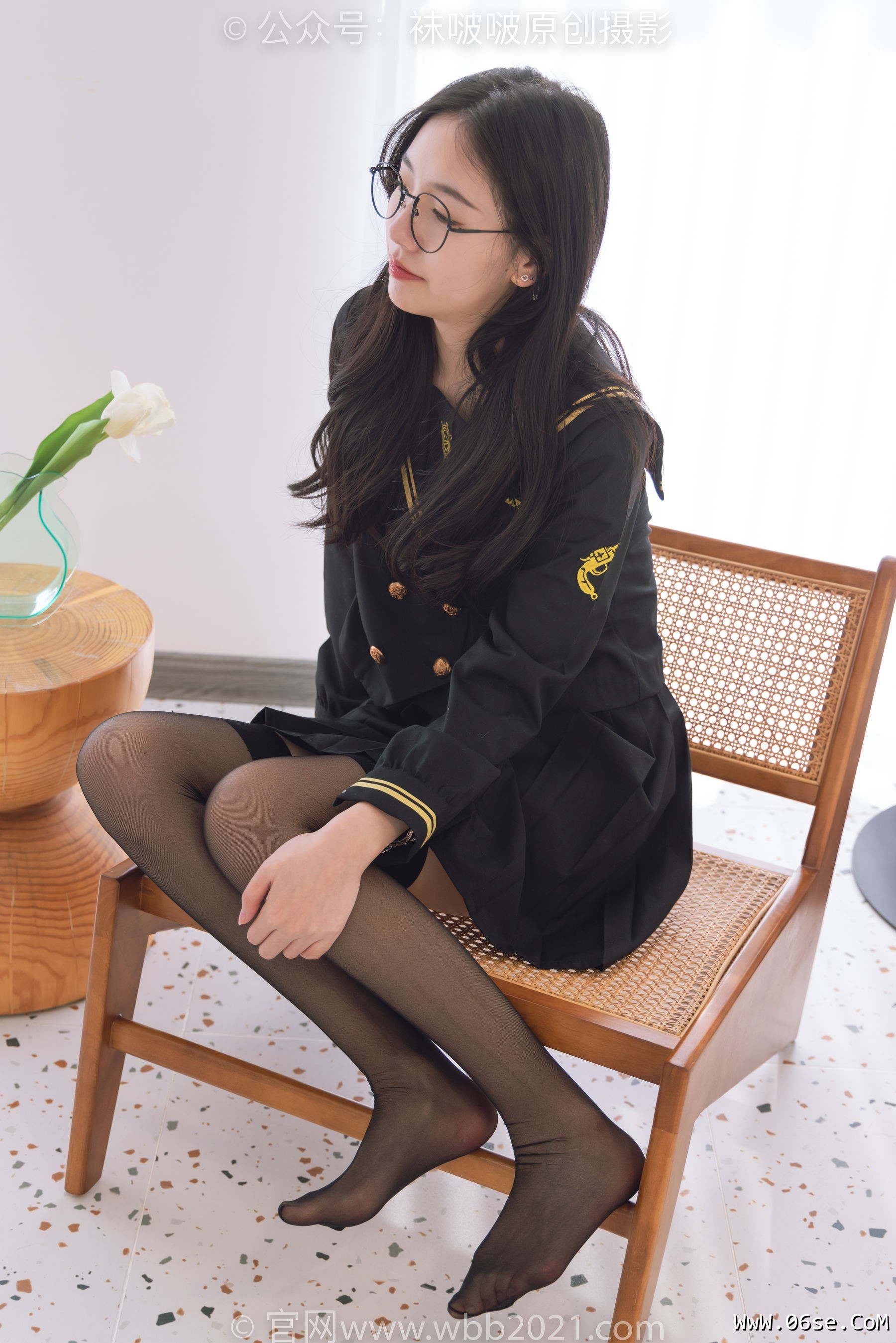 图片[91]-BoBoSocks袜啵啵 No.381 小甜豆 -皮鞋、黑丝大腿袜、裸足[140P]-六色网