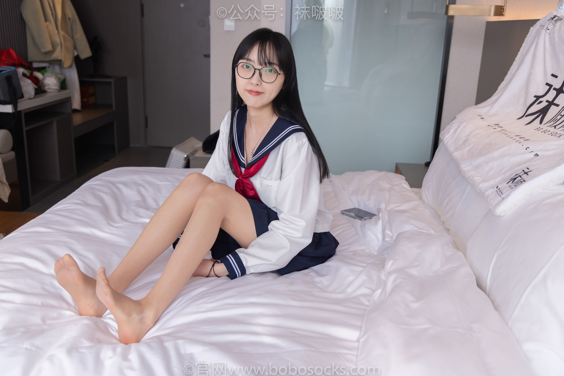 图片[59]-BoBoSocks袜啵啵 积分限定作品005 稚予-JK制服、皮鞋、油亮肉丝、踩蛋糕[133P]-六色网