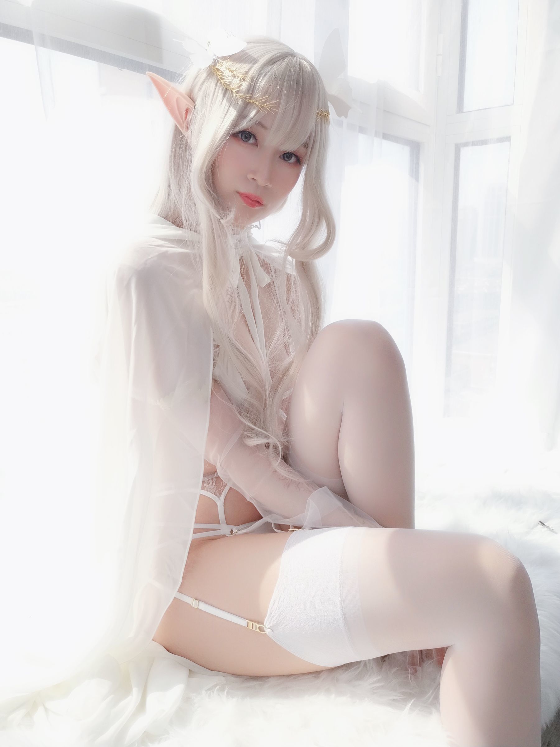 图片[43]-Coser小姐姐白银 纯白精灵[45P]-六色网