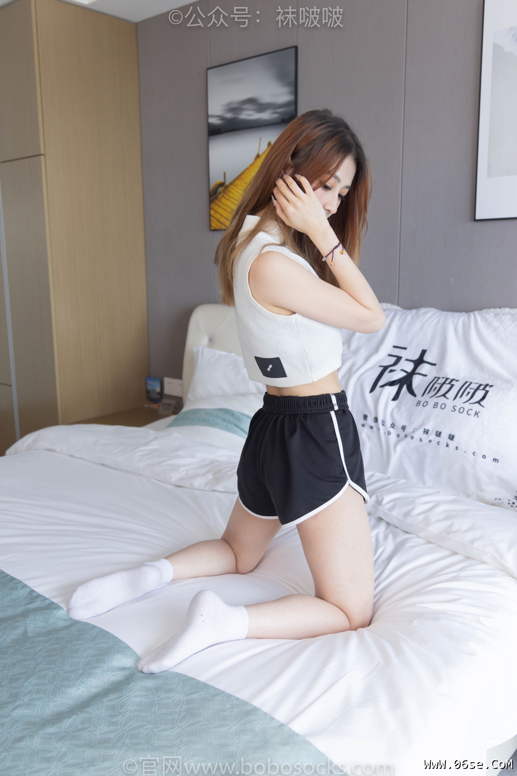 图片[69]-BoBoSocks袜啵啵 No.084 苏苏-运动鞋、日常所穿白棉袜、裸足[140P]-六色网
