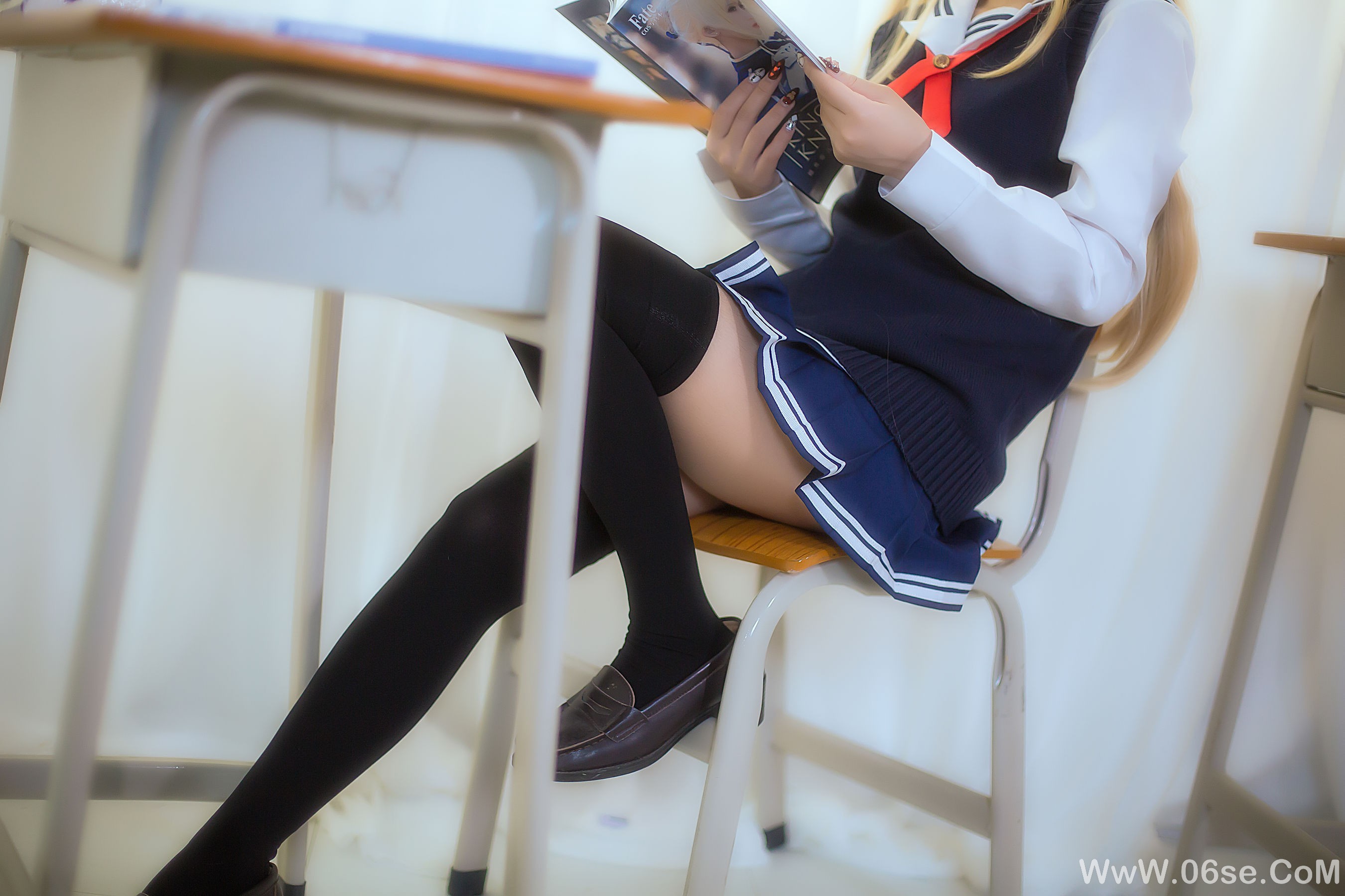 图片[7]-白嫩美少女鬼畜瑶 校服[15P]-六色网