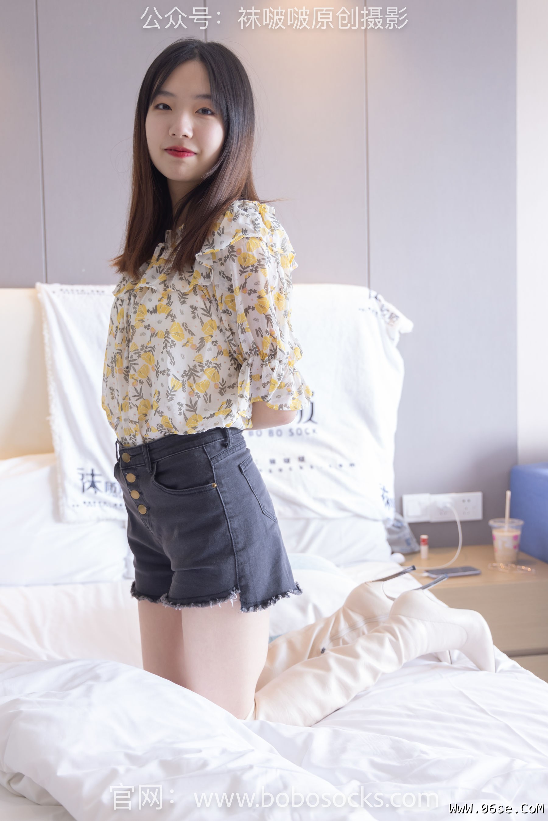 图片[164]-BoBoSocks袜啵啵 No.136 小甜豆-高跟长靴、白棉袜、裸足[200P]-六色网