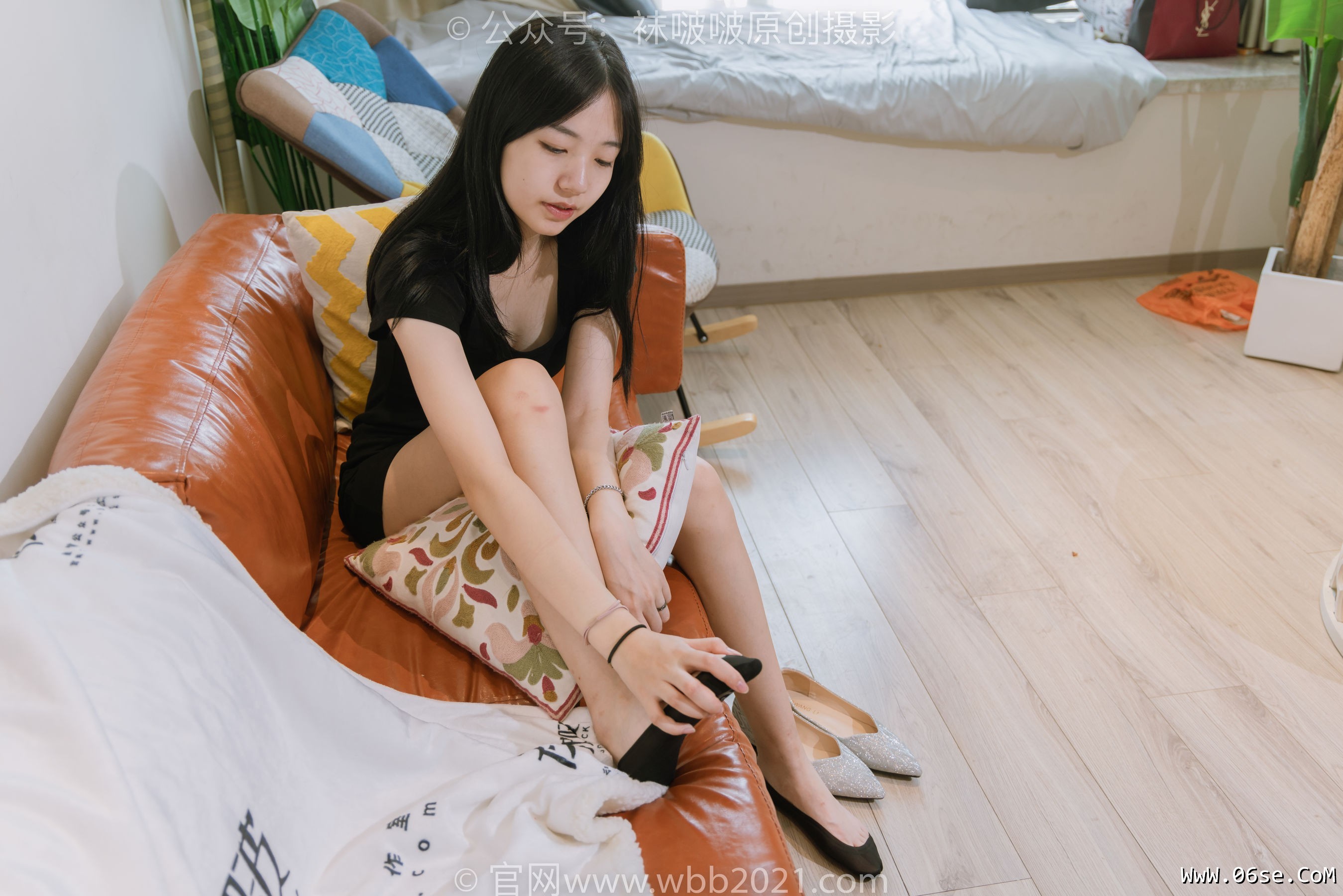 图片[63]-BoBoSocks袜啵啵 No.363 小甜豆 -两双平底鞋、黑色船袜、裸足[140P]-六色网