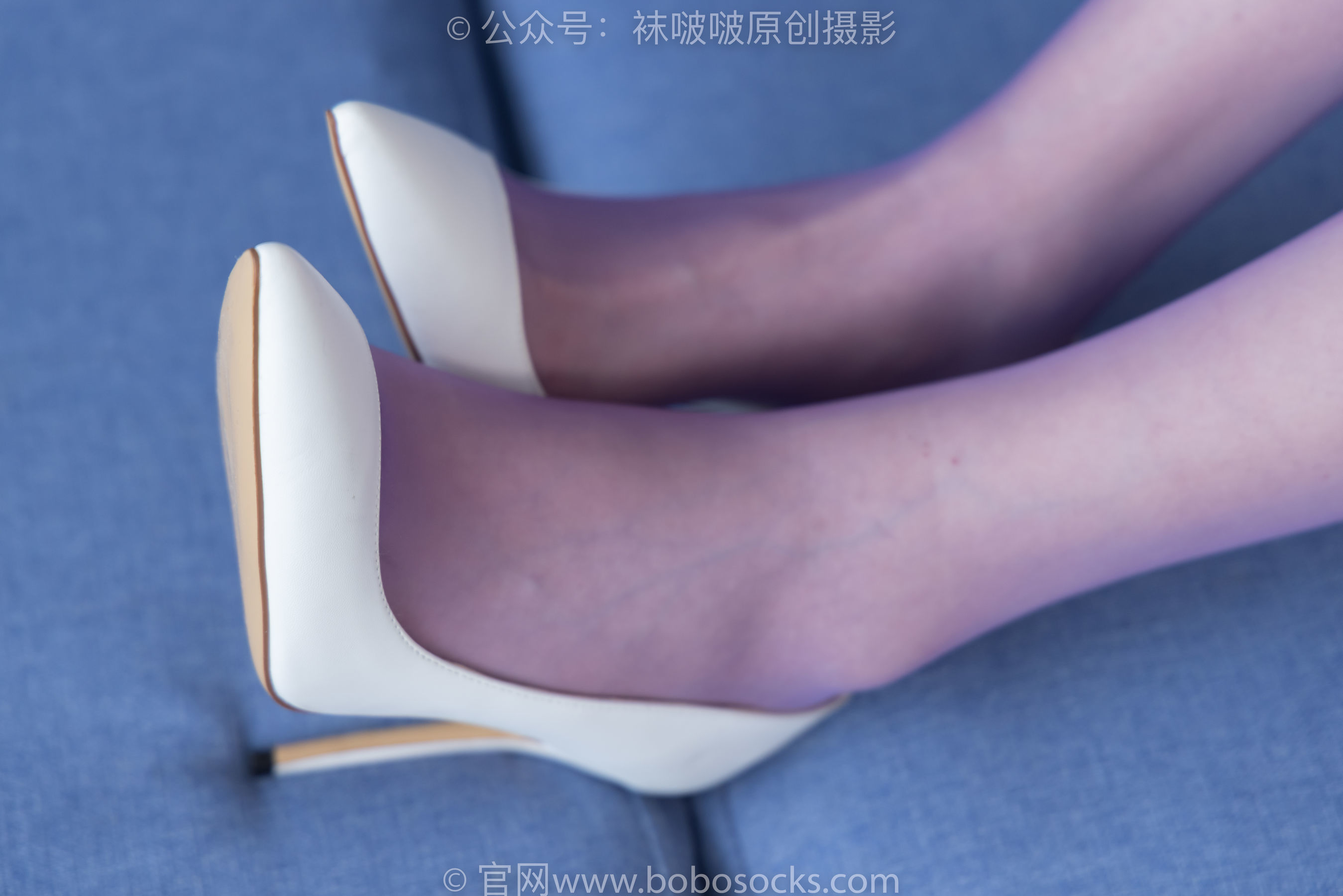 图片[63]-BoBoSocks袜啵啵 No.205 小甜 豆-白色高跟鞋、紫色油亮丝袜[140P]-六色网
