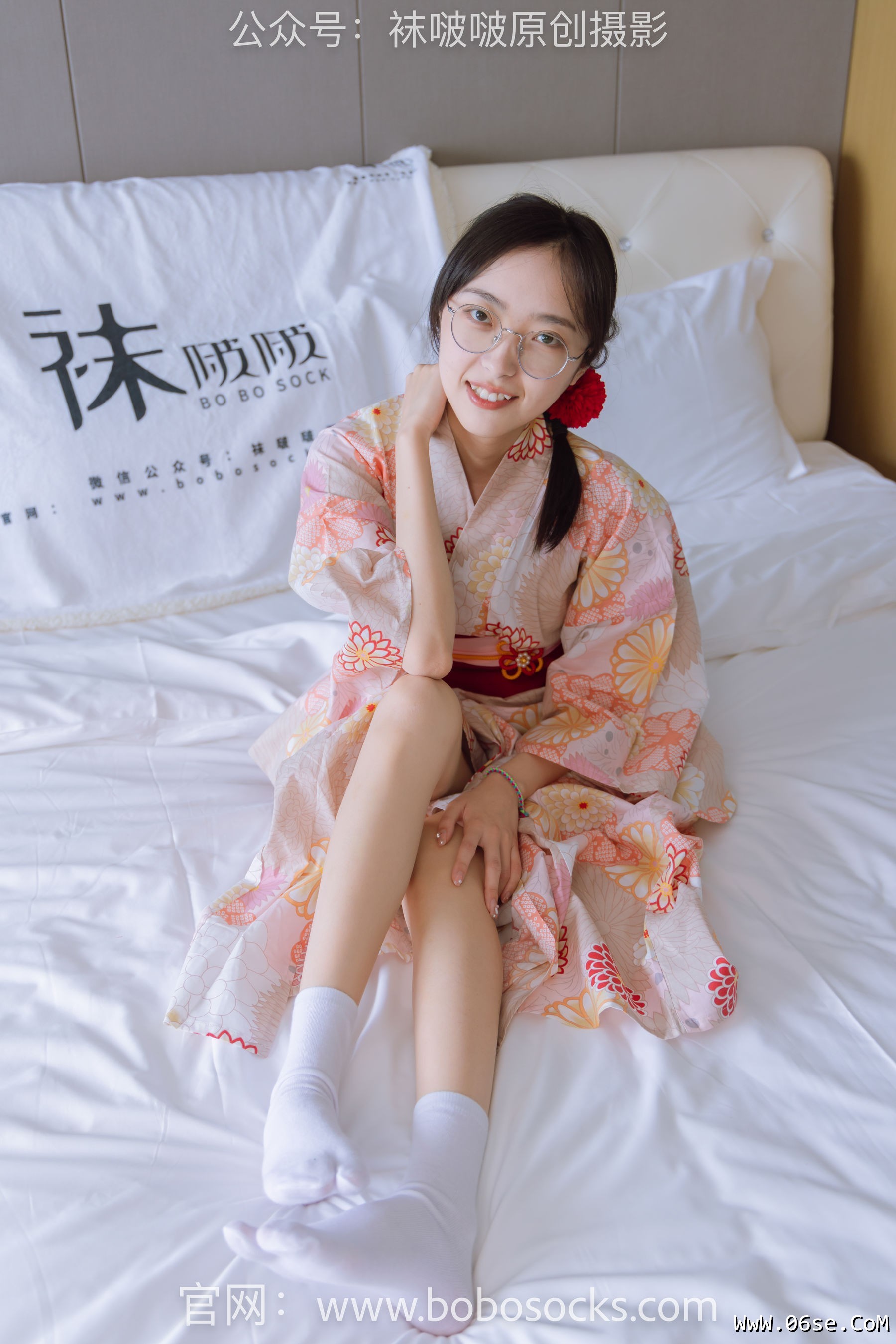 图片[3]-BoBoSocks袜啵啵 No.137 稚予-木屐、分指白棉袜、裸足、和风浴衣[170P]-六色网