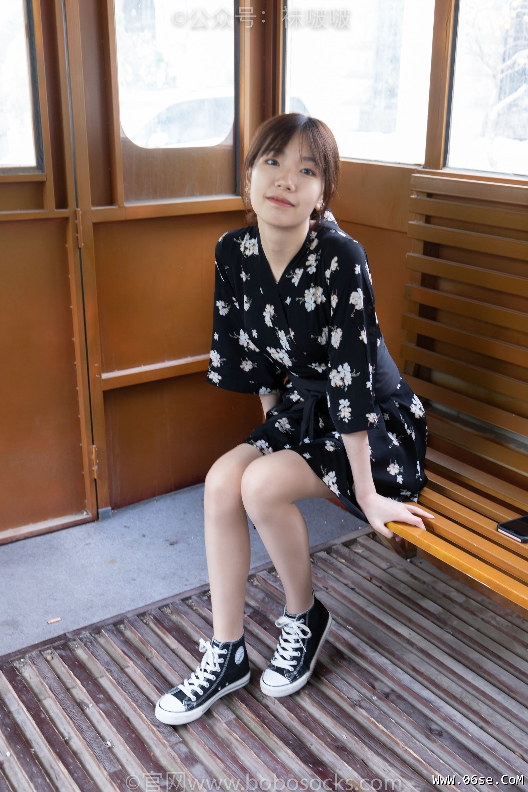 图片[22]-BoBoSocks袜啵啵 No.013 小甜豆-匡威帆布鞋、浅灰色短棉袜、肉丝[132P]-六色网