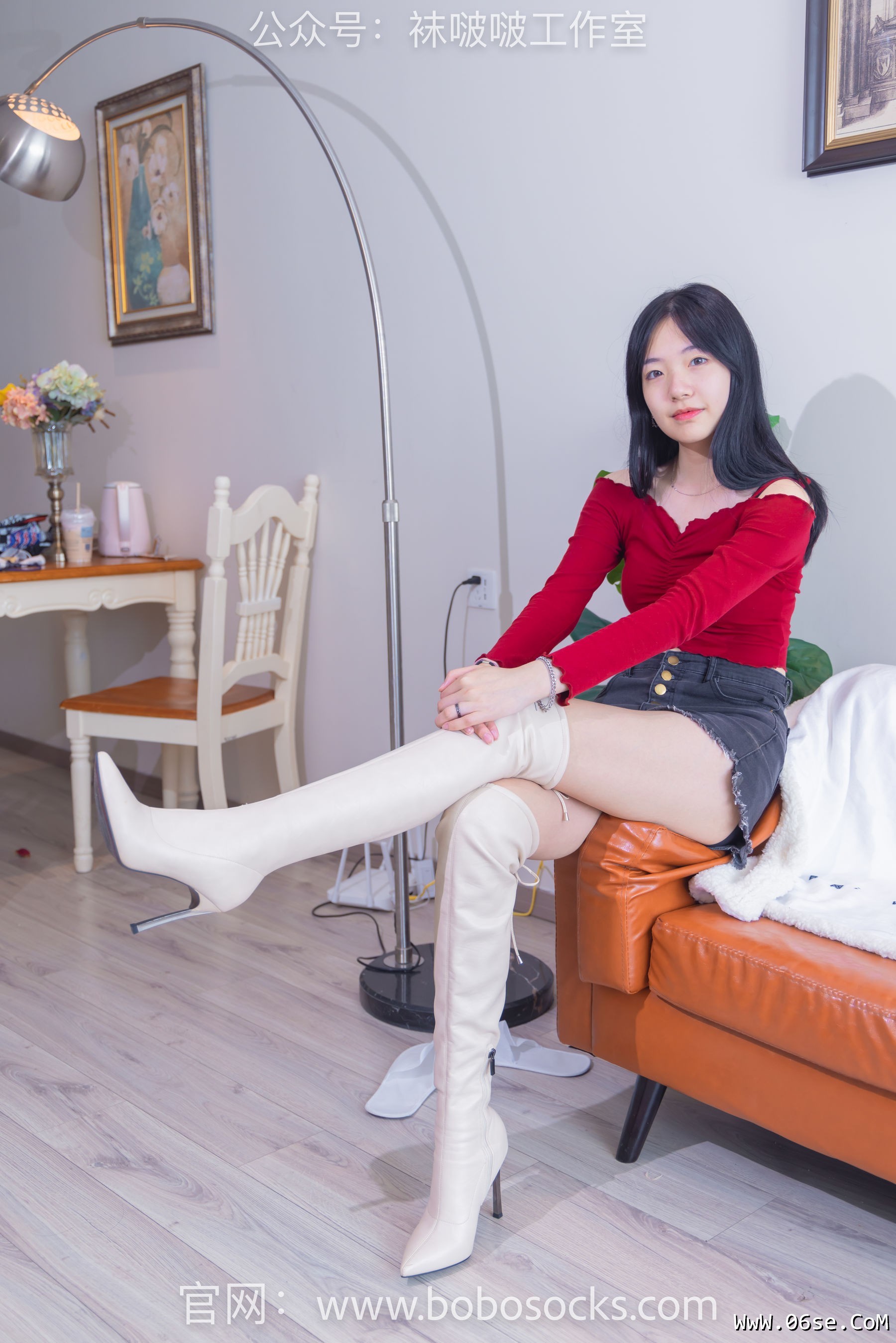 图片[158]-BoBoSocks袜啵啵 No.120 小甜豆-高跟长靴、白棉袜、裸足[170P]-六色网