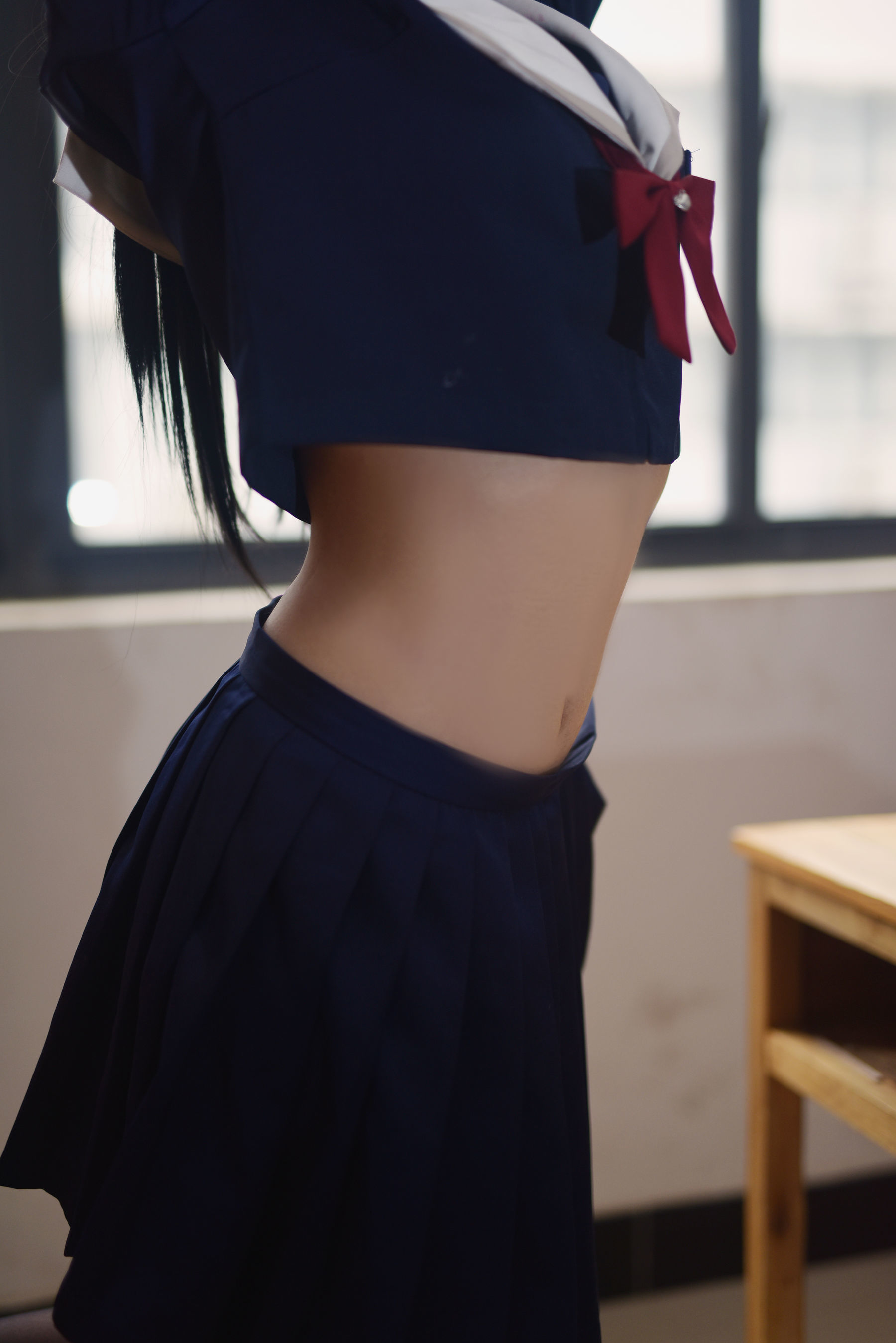 图片[3]-动漫博主九曲Jean JK露脐制服[30P]-六色网