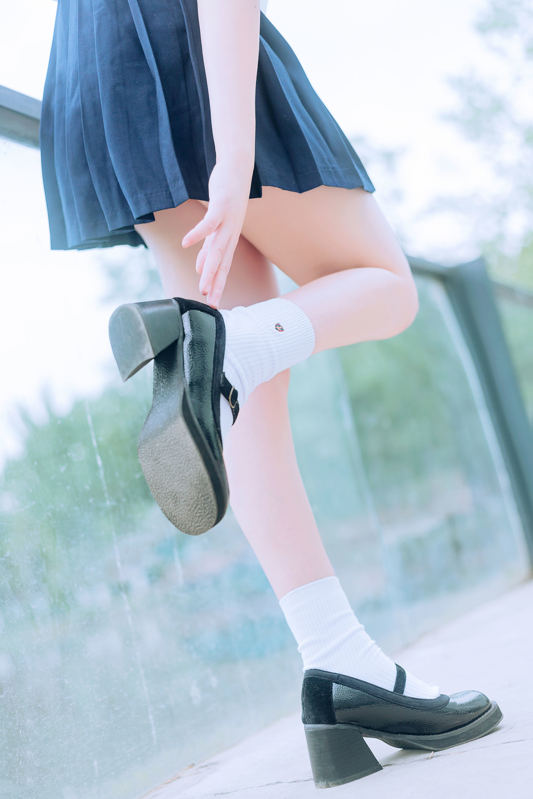 图片[34]-喵糖映画 VOL.446 绿意JK 写真套图 [36P]-六色网