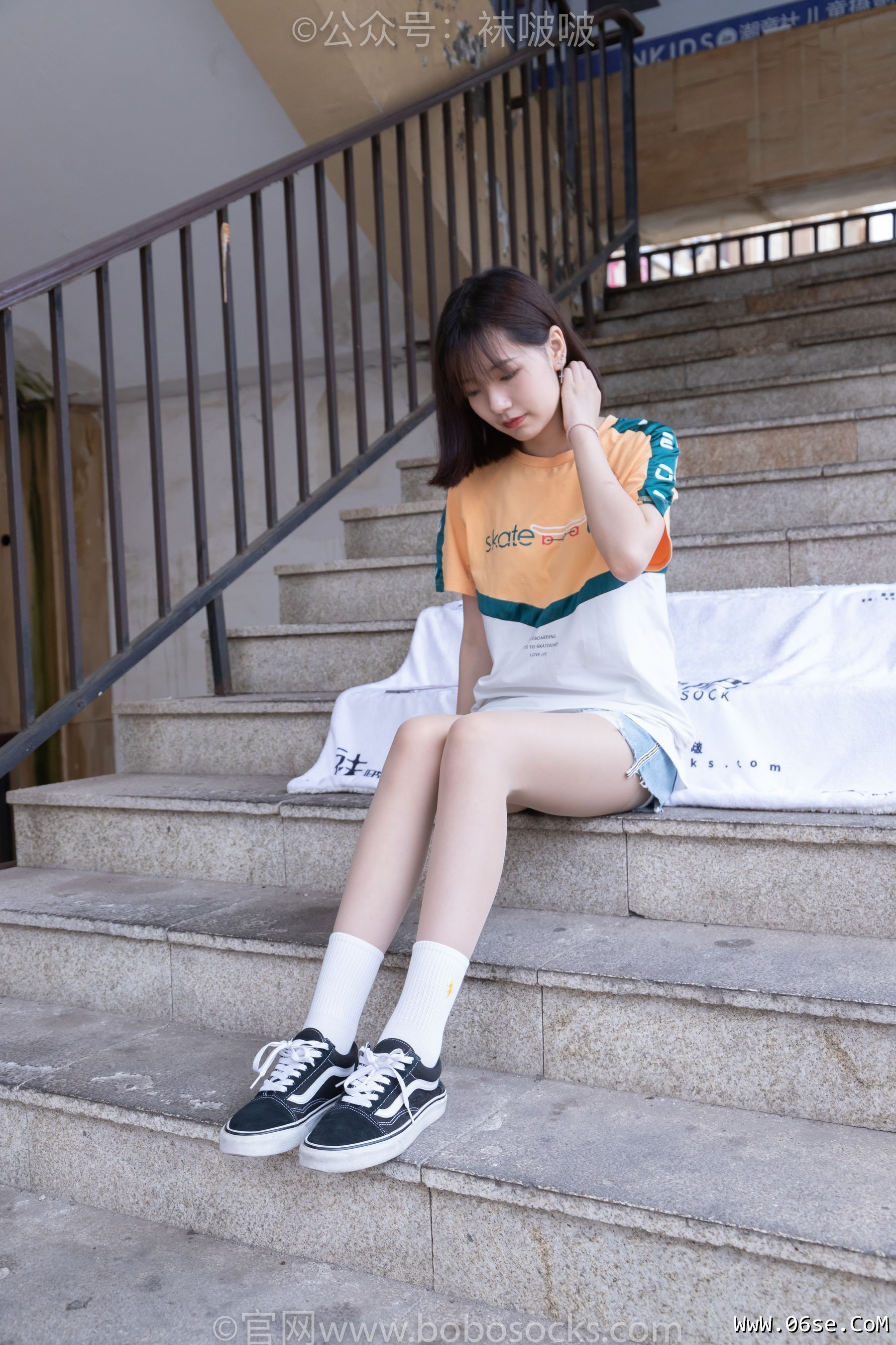 图片[19]-BoBoSocks袜啵啵 No.069 小甜豆-vans板鞋、白棉袜、肉丝[135P]-六色网