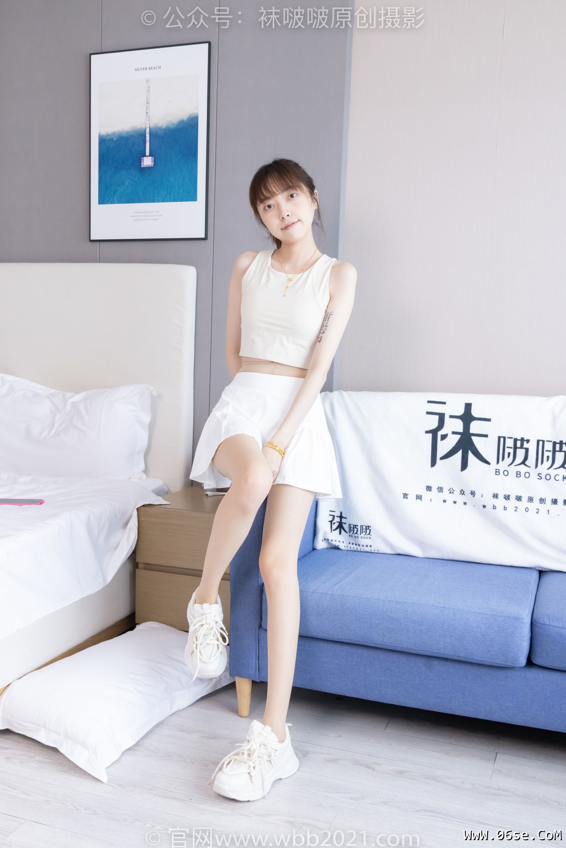 图片[12]-BoBoSocks袜啵啵 No.424 稚予 -运动鞋、白棉袜、肉丝、腰丝[140P]-六色网