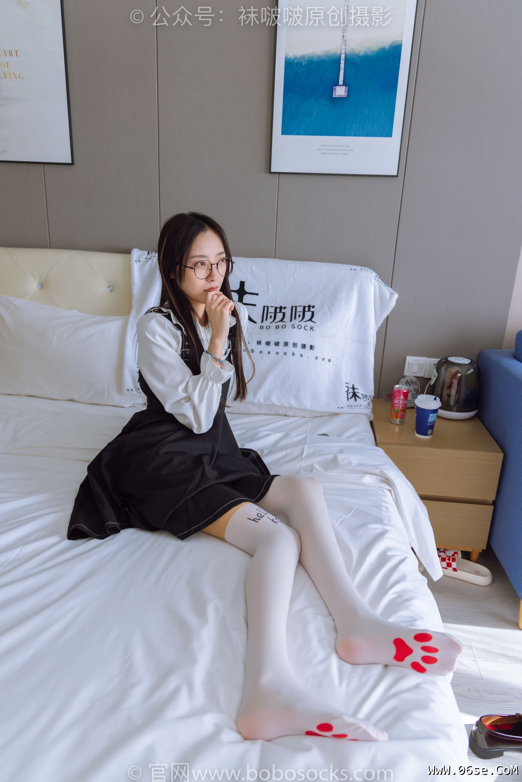 图片[99]-BoBoSocks袜啵啵 No.177 稚予-皮鞋、厚白丝（脚底猫爪印款）[140P]-六色网
