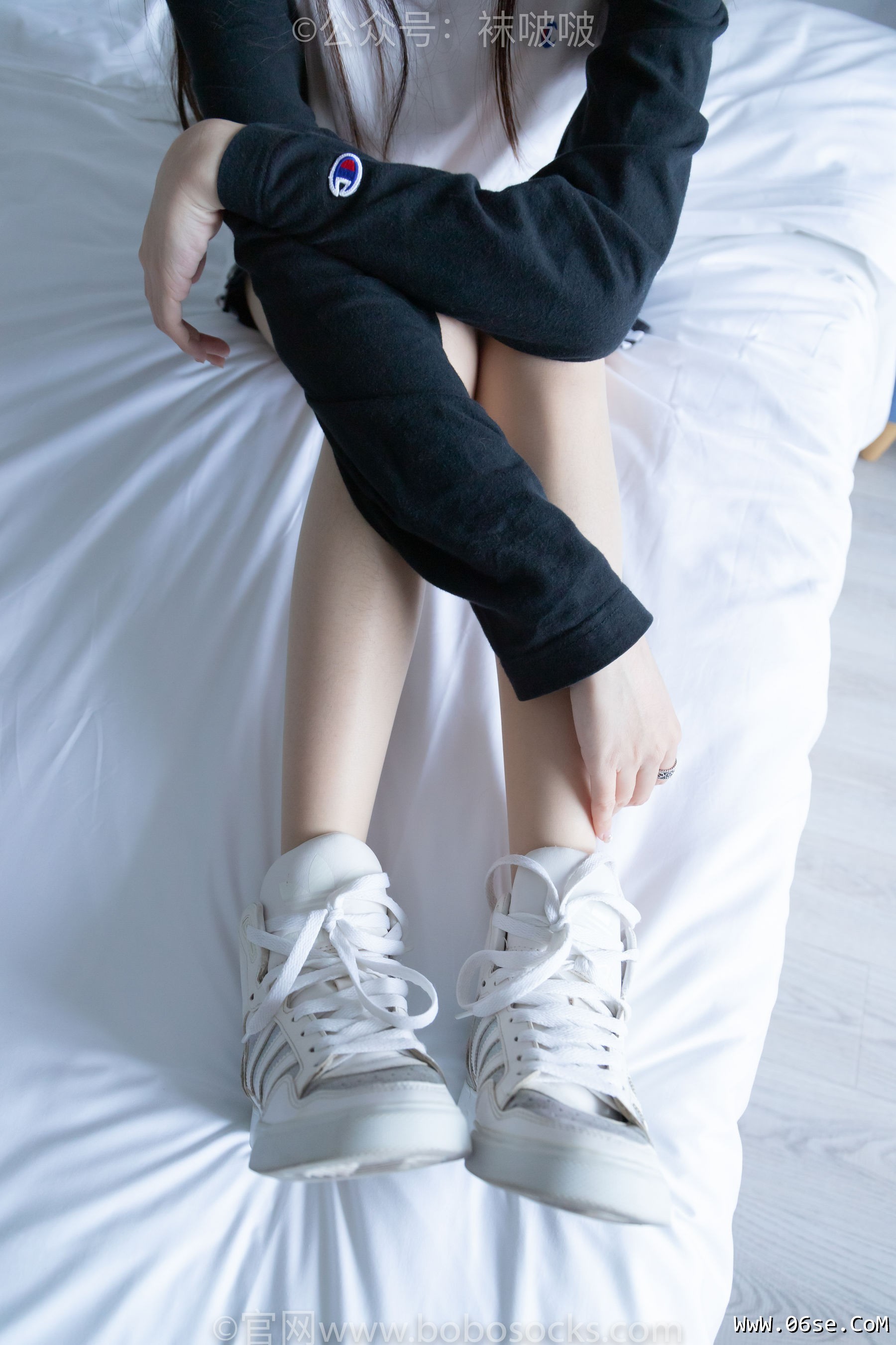 图片[36]-BoBoSocks袜啵啵 No.015 稚予-阿迪板鞋、白色短棉袜、肉丝[148P]-六色网