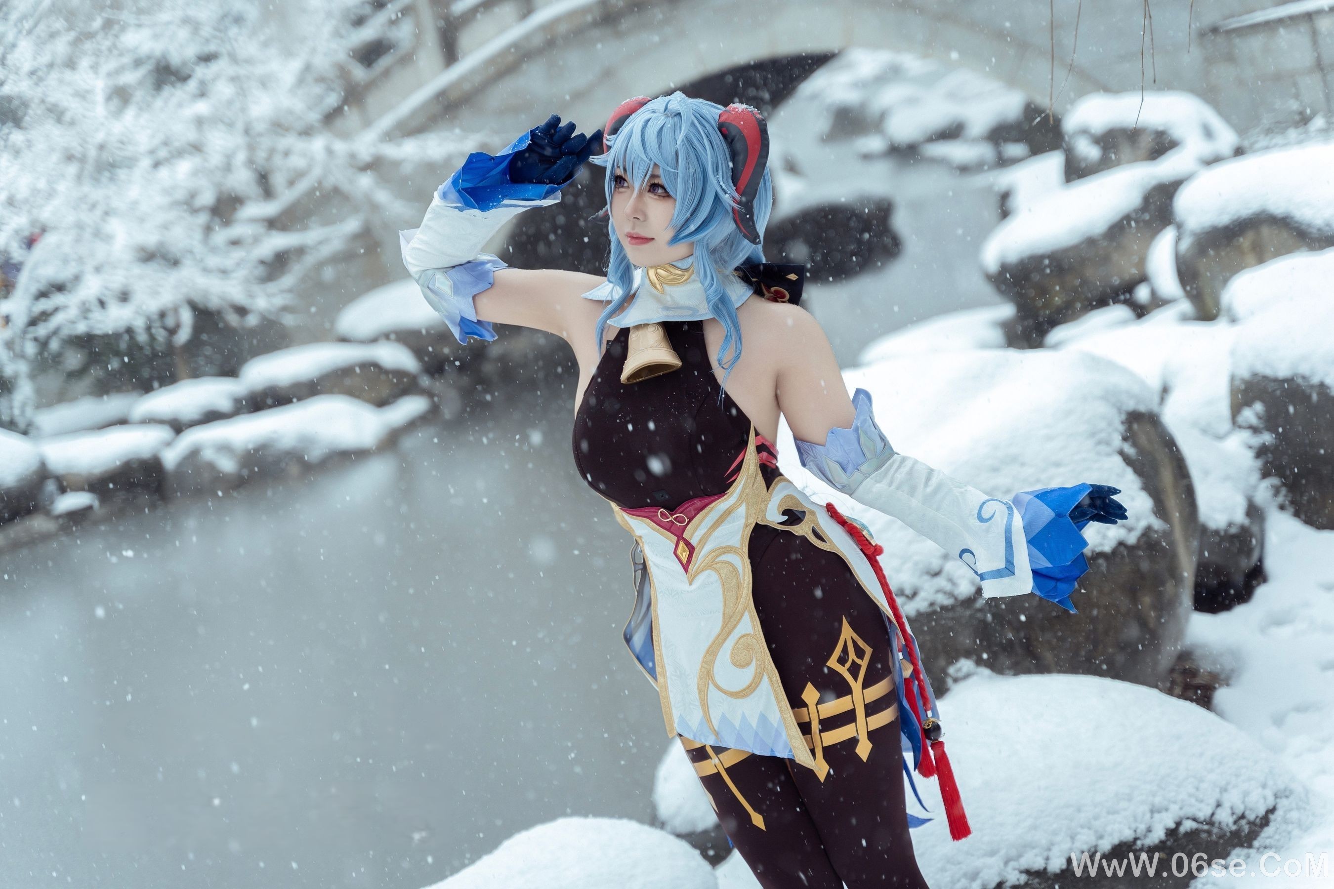 图片[34]-虎森森 – 原神 甘雨 雪景[42P]-六色网