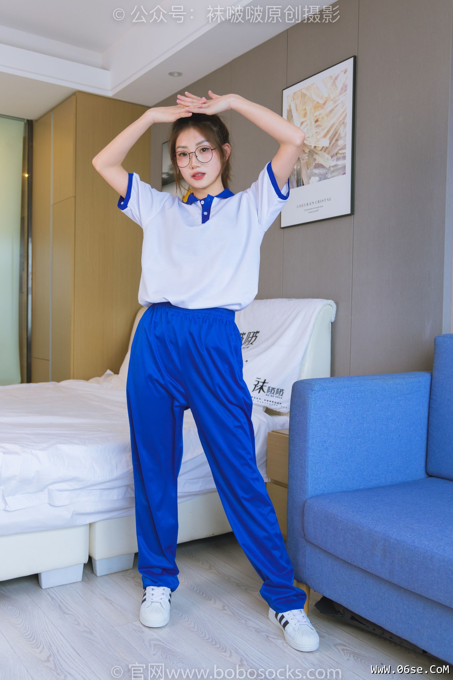 图片[13]-BoBoSocks袜啵啵 No.193 小沫-贝壳头板鞋、白棉袜、肉丝、校服裤里丝[140P]-六色网