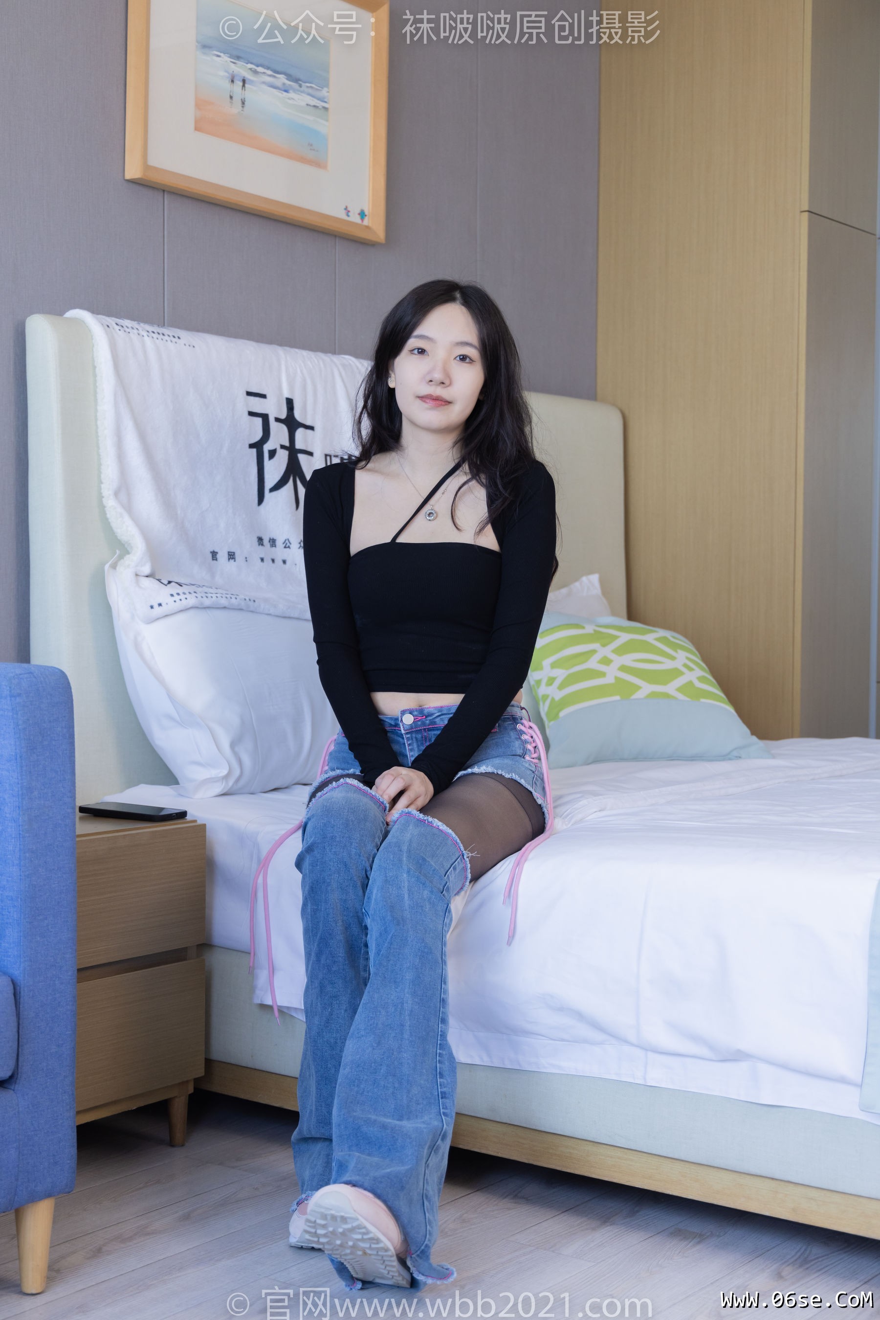 图片[64]-BoBoSocks袜啵啵 No.317 小甜豆 -运动鞋、可拆卸牛仔裤、粉色棉袜、黑丝、裤里丝[140P]-六色网