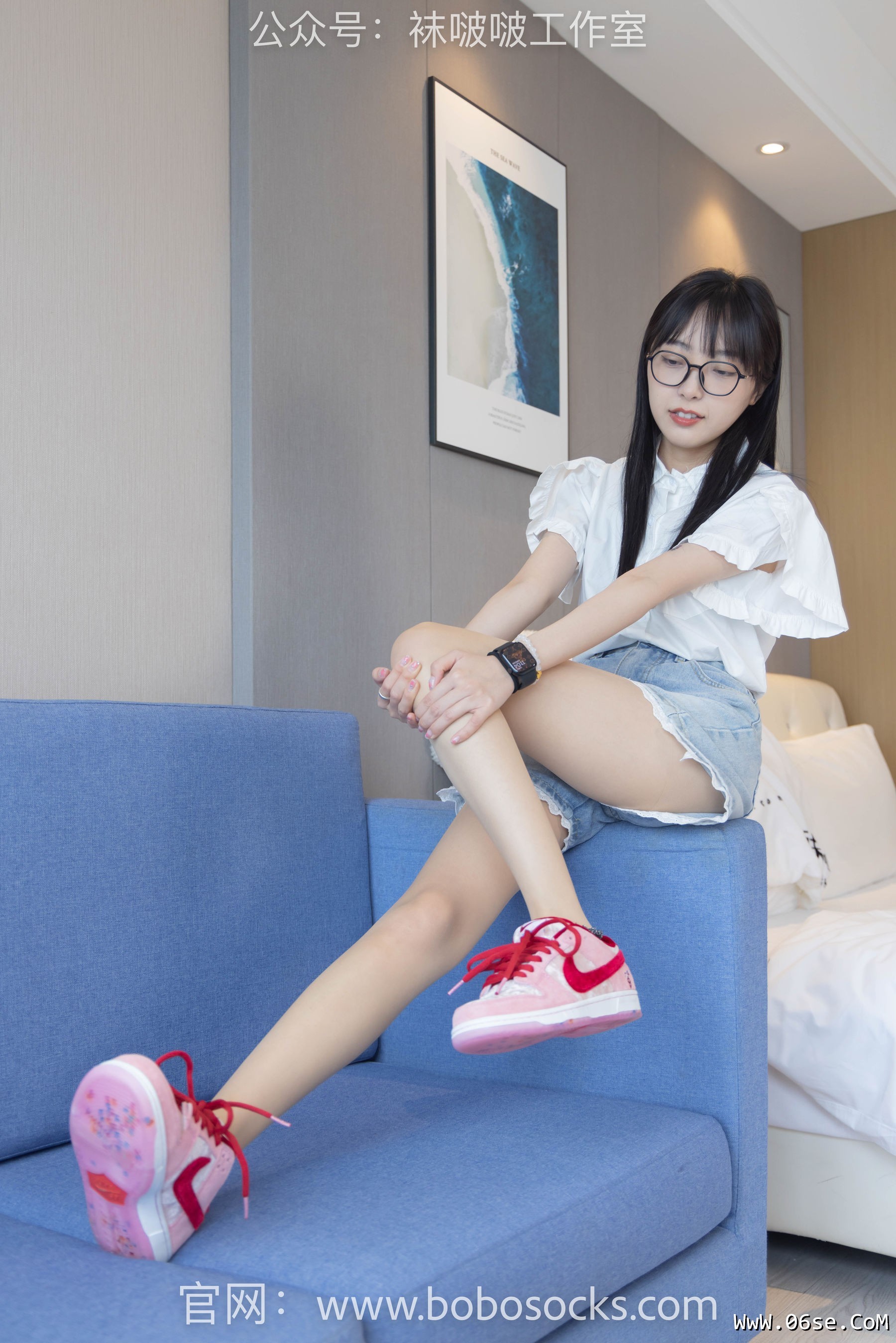 图片[9]-BoBoSocks袜啵啵 No.097 稚予-板鞋、玻璃丝短袜、肉丝[140P]-六色网