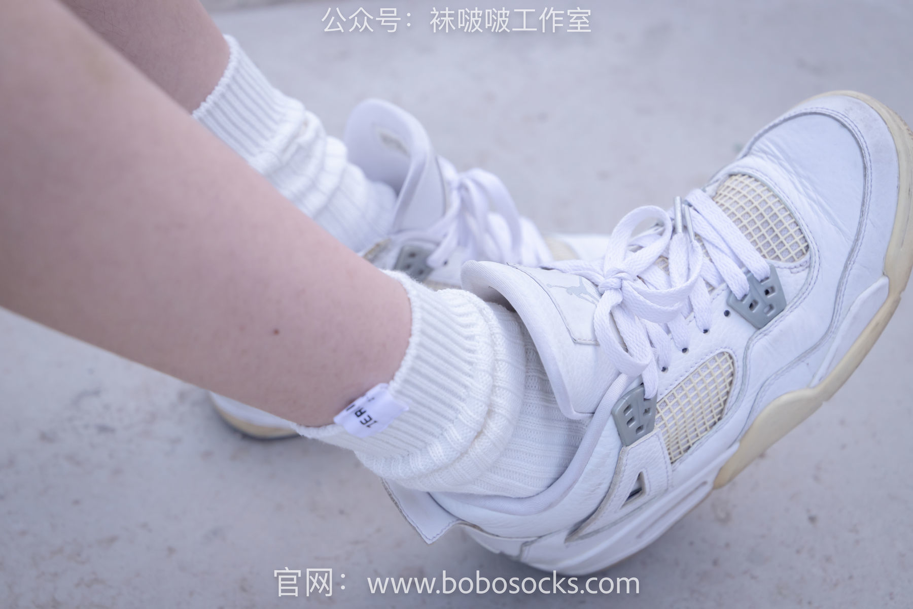 图片[32]-BoBoSocks袜啵啵 No.103 稚予-AJ篮球鞋、白棉袜、裸足[134P]-六色网