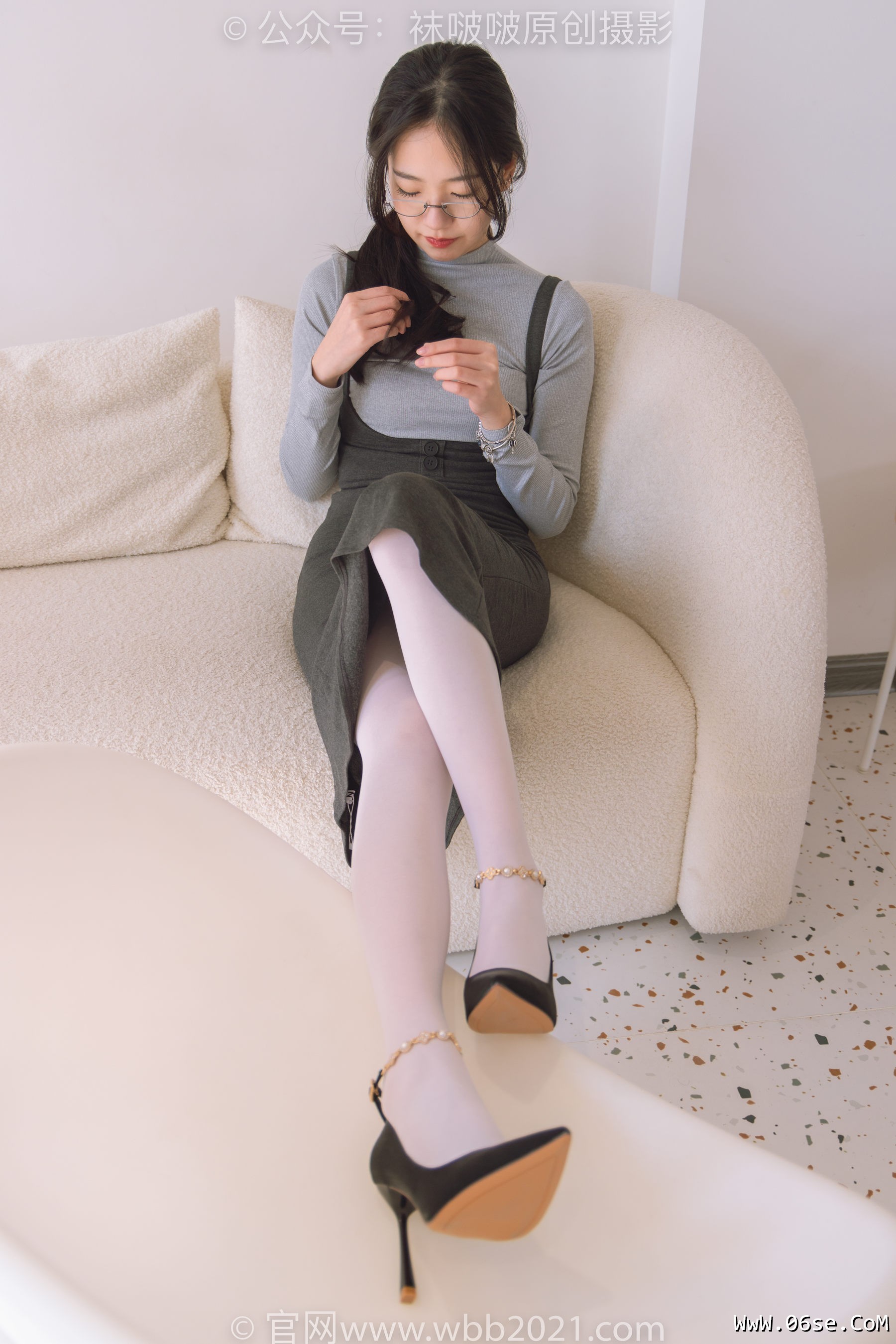 图片[94]-BoBoSocks袜啵啵 No.242 小甜豆-高跟鞋、厚白丝[140P]-六色网