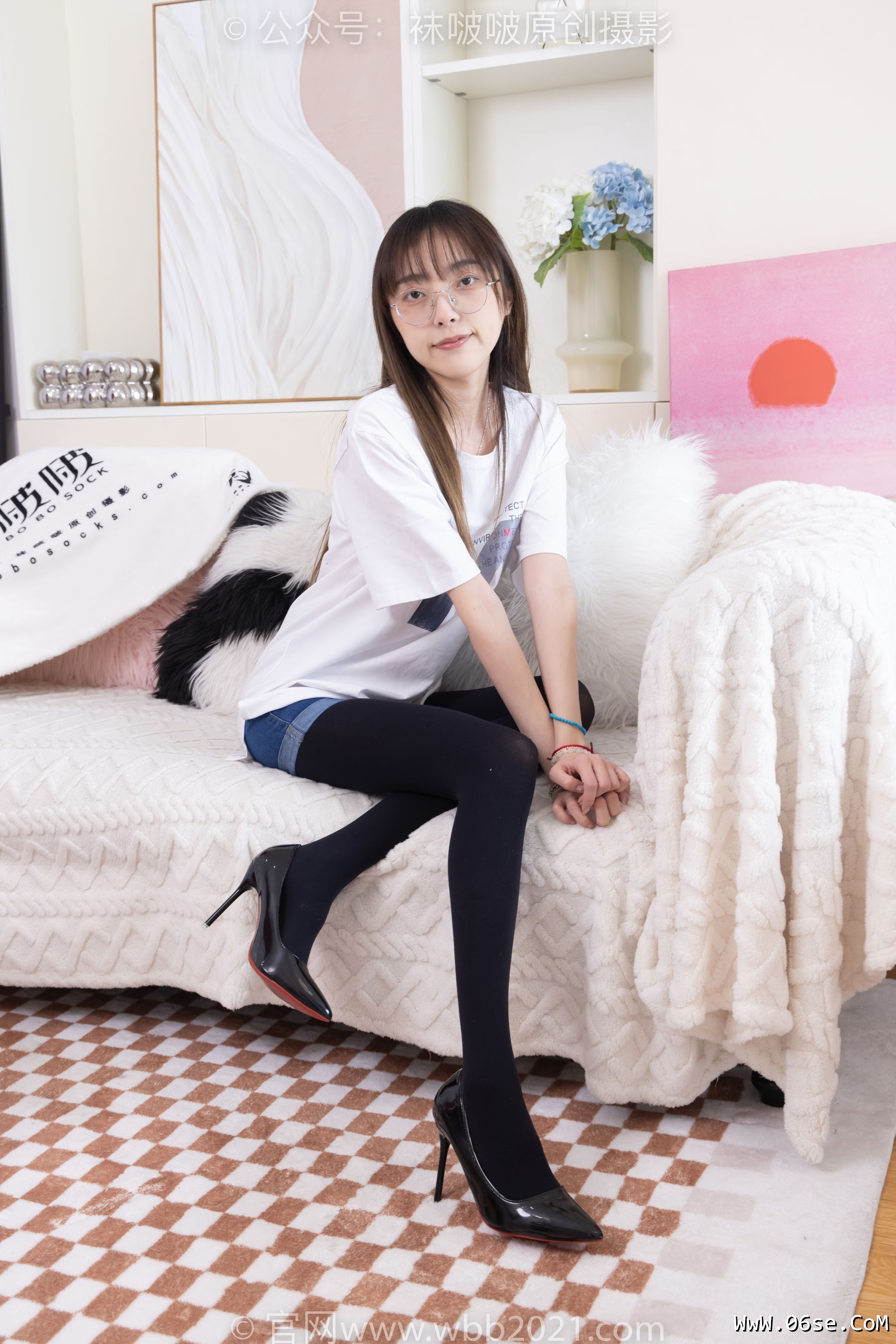 图片[81]-BoBoSocks袜啵啵 No.330 稚予 -高跟鞋、厚黑丝[150P]-六色网