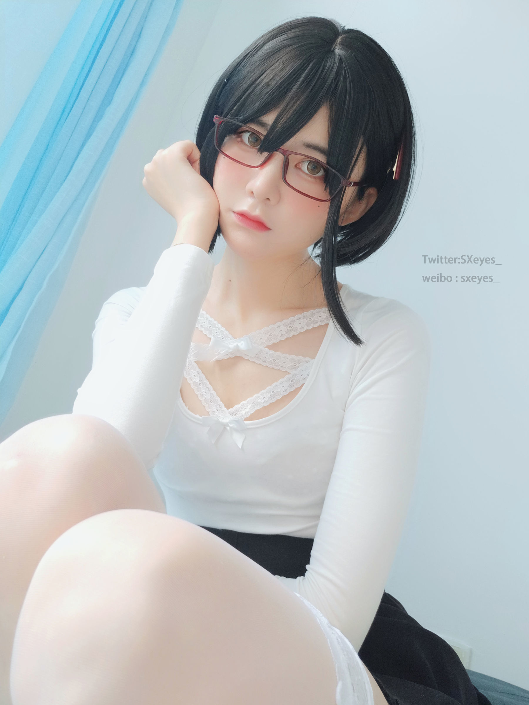 图片[12]-萌妹子眼酱大魔王w 白蕾丝姐姐[27P]-六色网