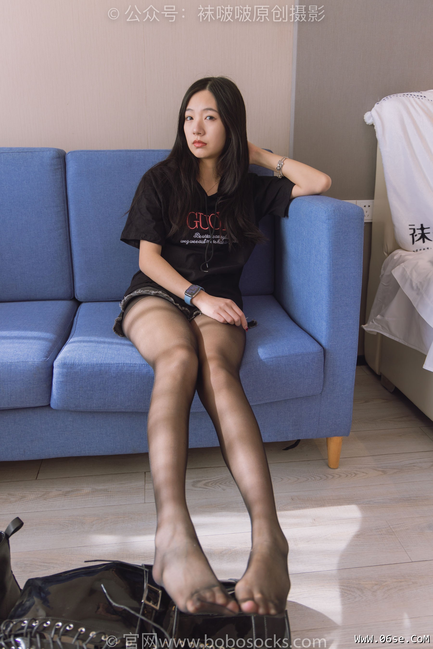 图片[91]-BoBoSocks袜啵啵 No.203 三双靴子、黑丝、网袜[144P]-六色网