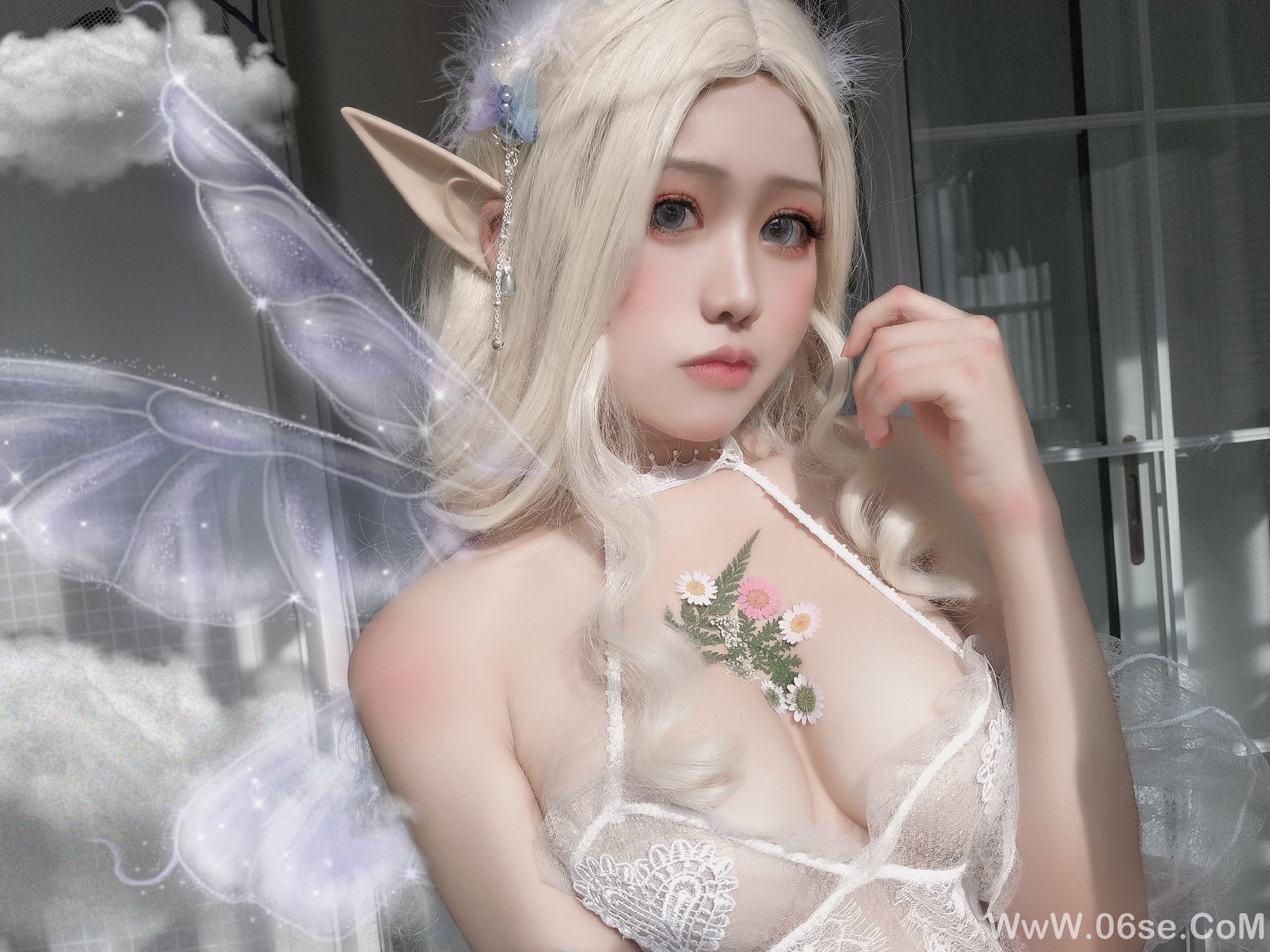 图片[5]-一笑芳香沁写真 少女与花[25P]-六色网