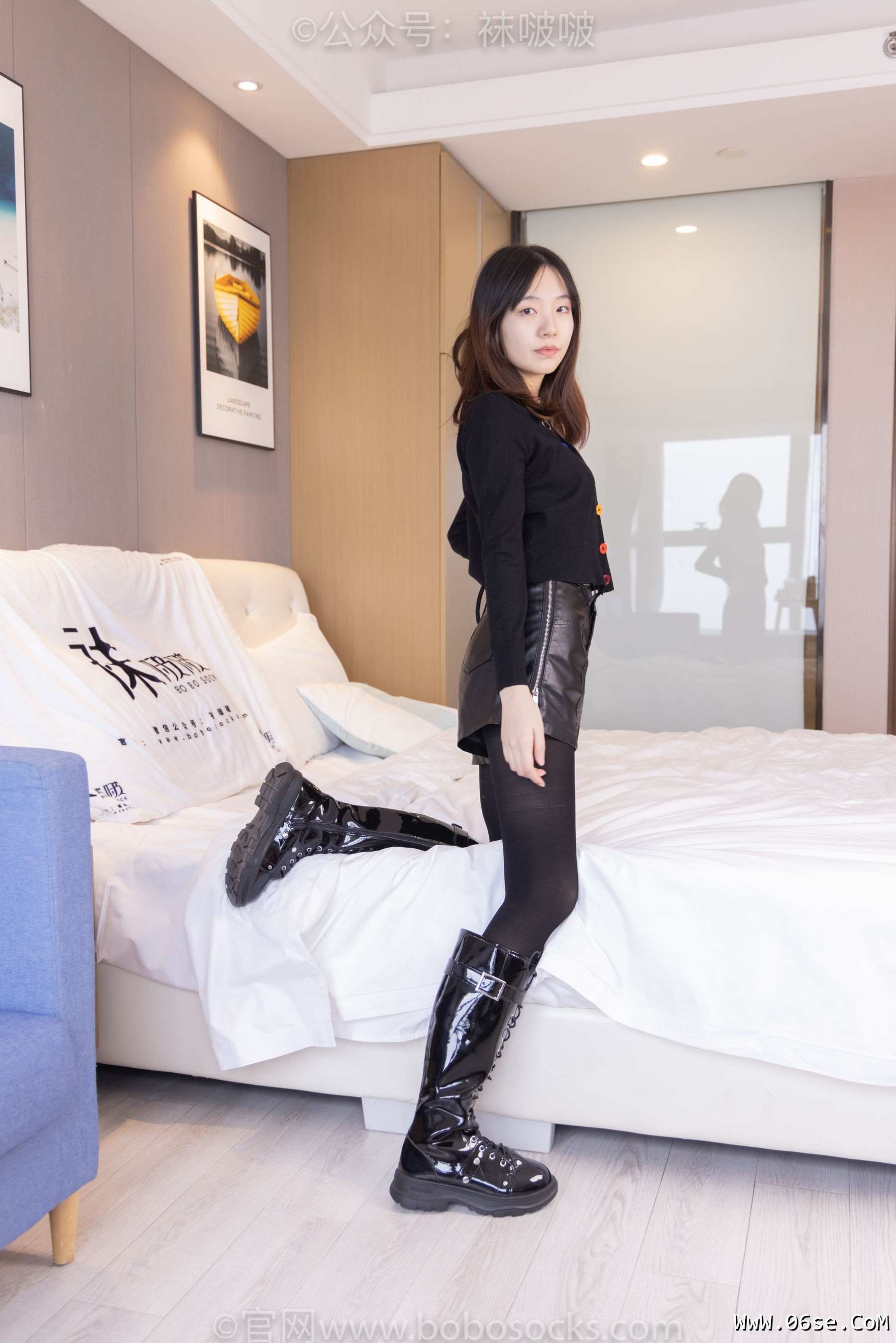 图片[24]-BoBoSocks袜啵啵 No.072 小甜豆-两双长靴、厚黑丝、厚肉丝[144P]-六色网