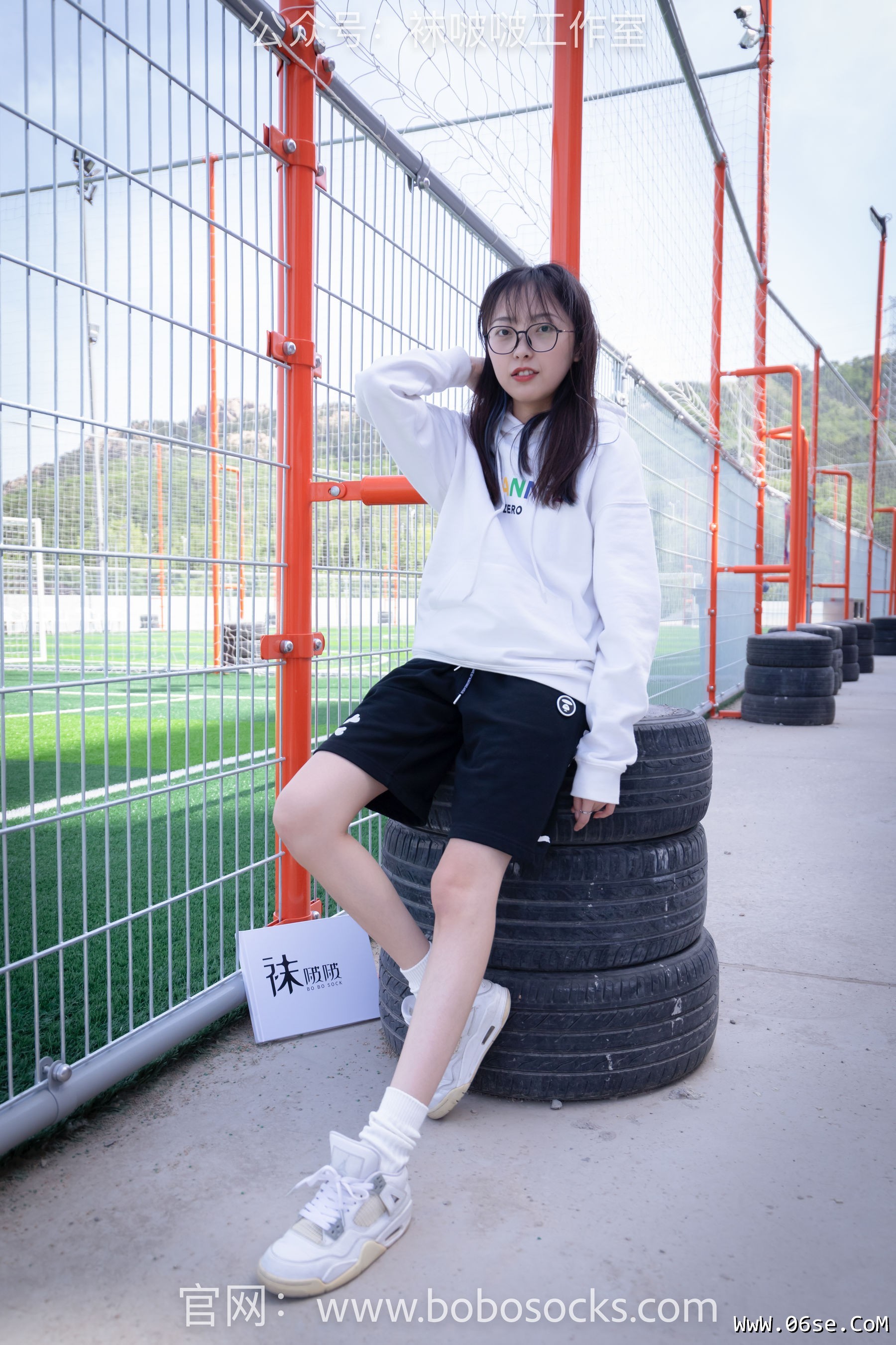 图片[18]-BoBoSocks袜啵啵 No.103 稚予-AJ篮球鞋、白棉袜、裸足[134P]-六色网