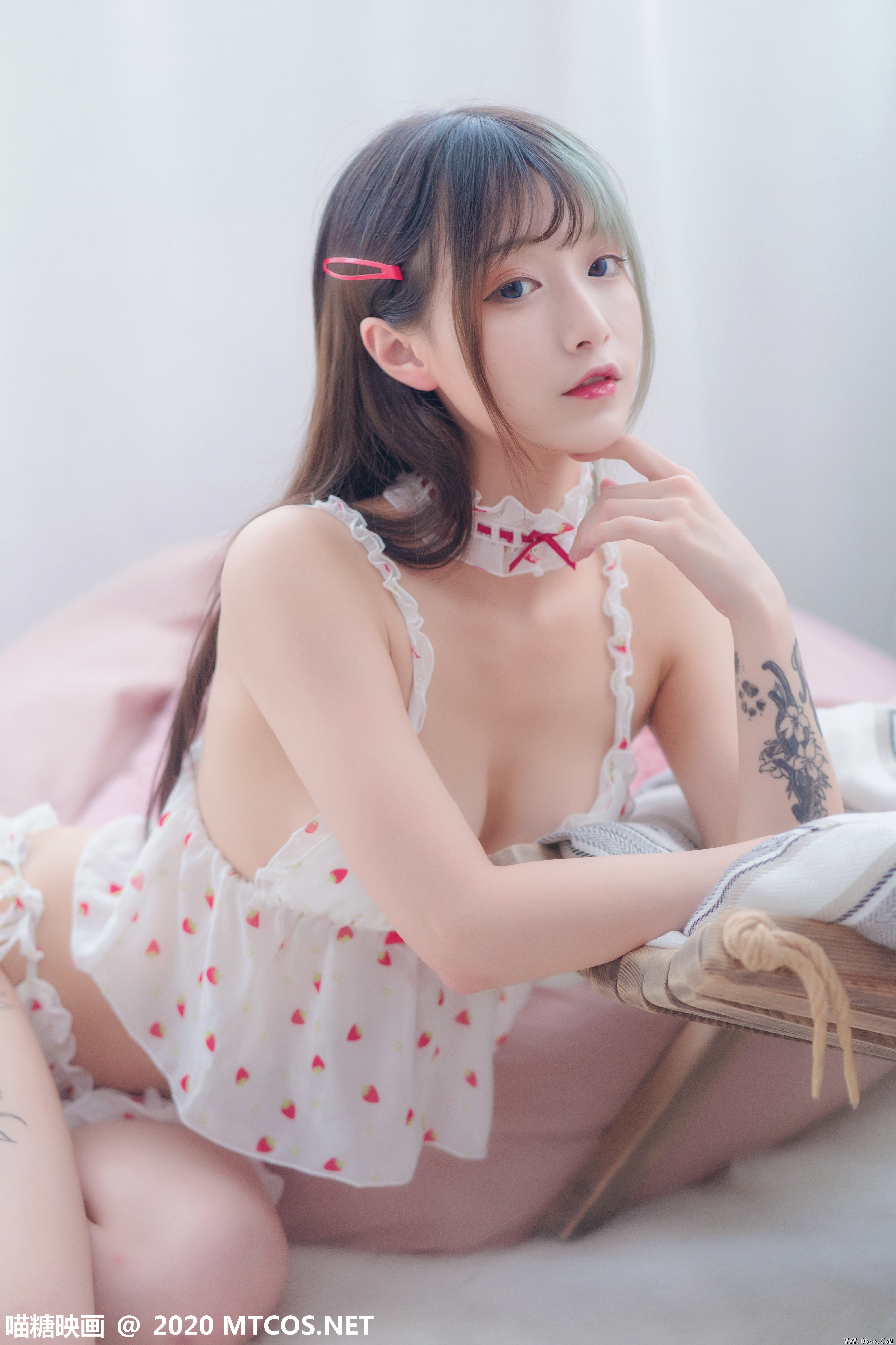 图片[20]-喵糖映画 VOL.185 草莓睡衣[20P／287MB]-六色网