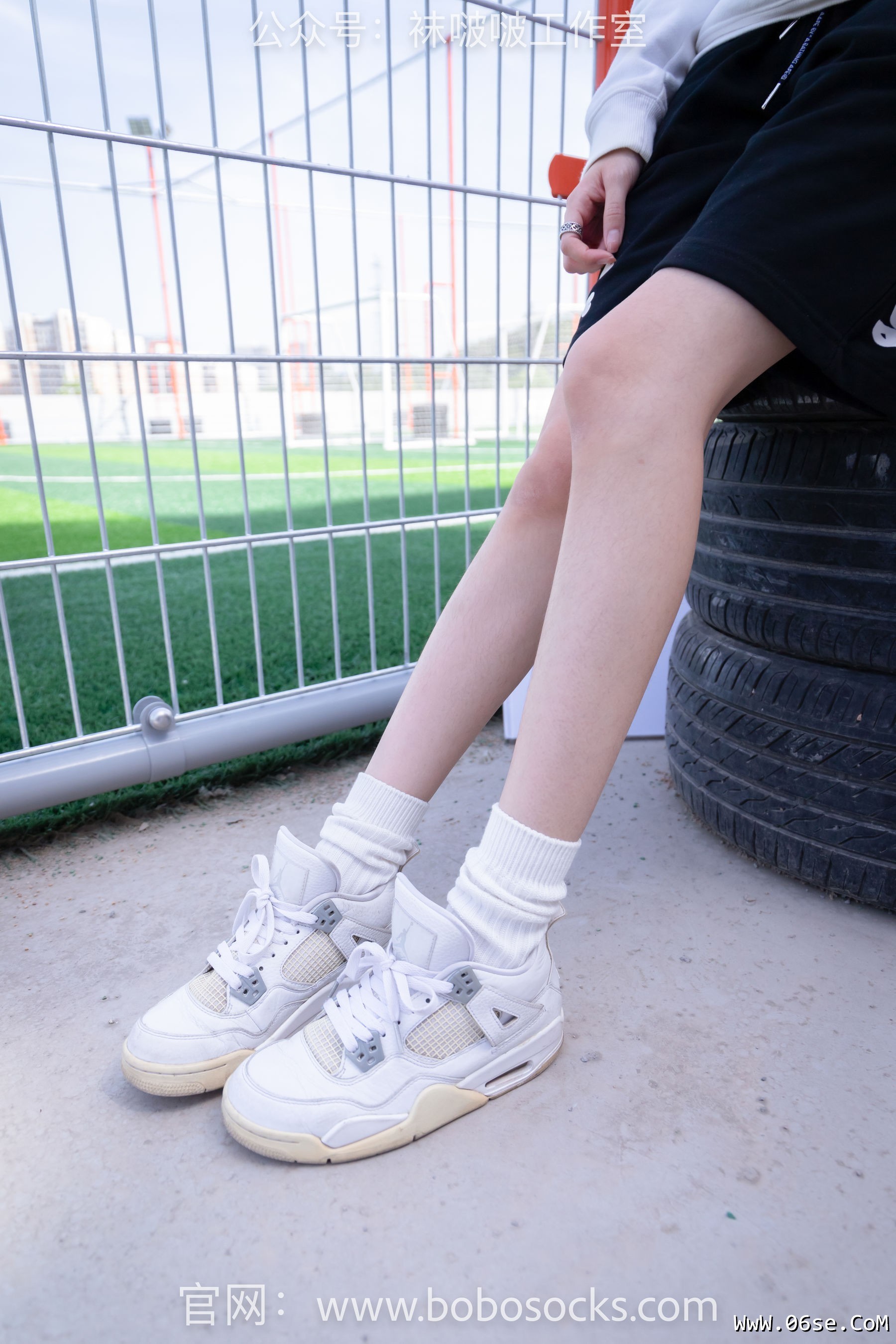 图片[19]-BoBoSocks袜啵啵 No.103 稚予-AJ篮球鞋、白棉袜、裸足[134P]-六色网
