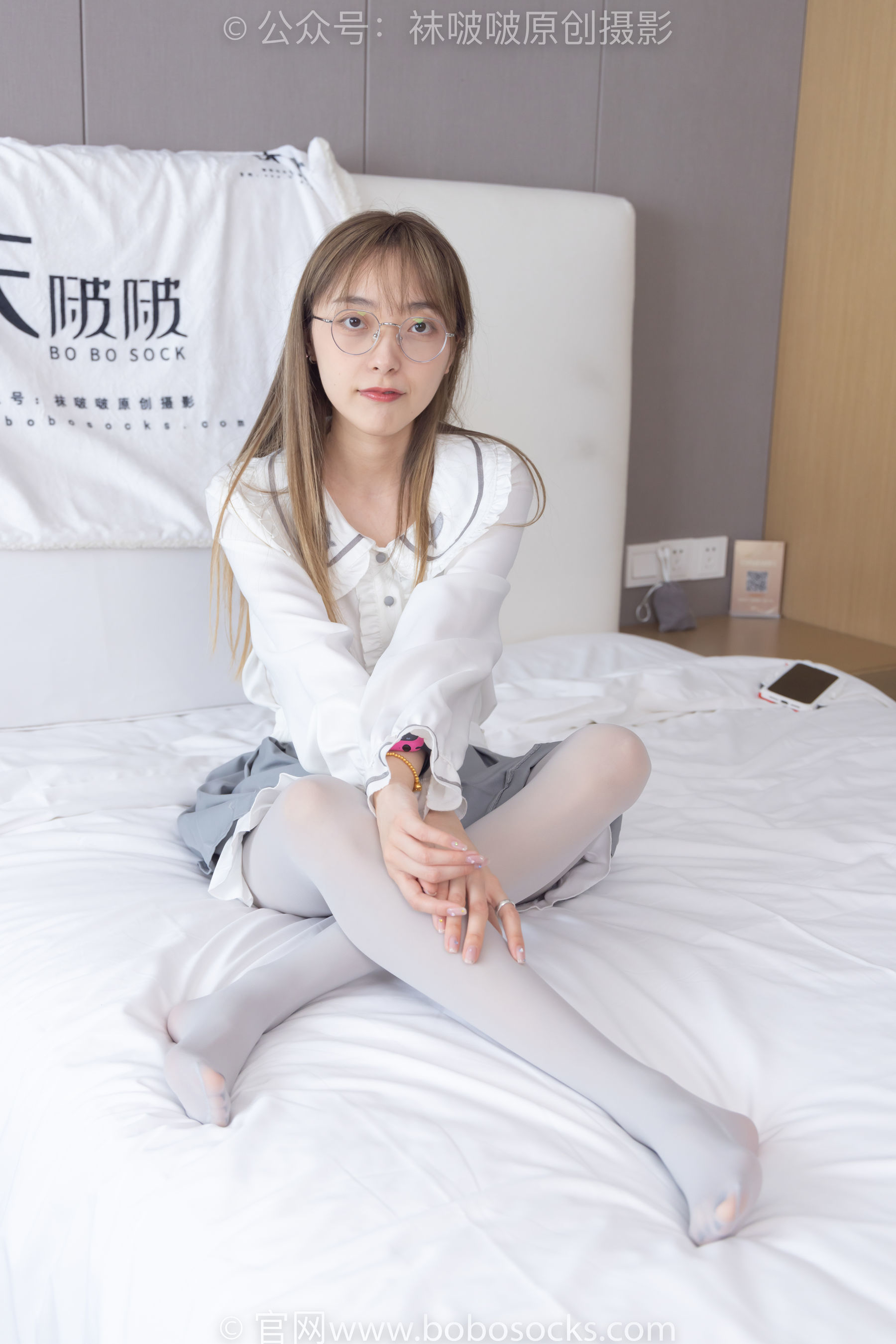 图片[118]-BoBoSocks袜啵啵 No.213 稚予 -黑皮鞋、厚灰丝[140P]-六色网