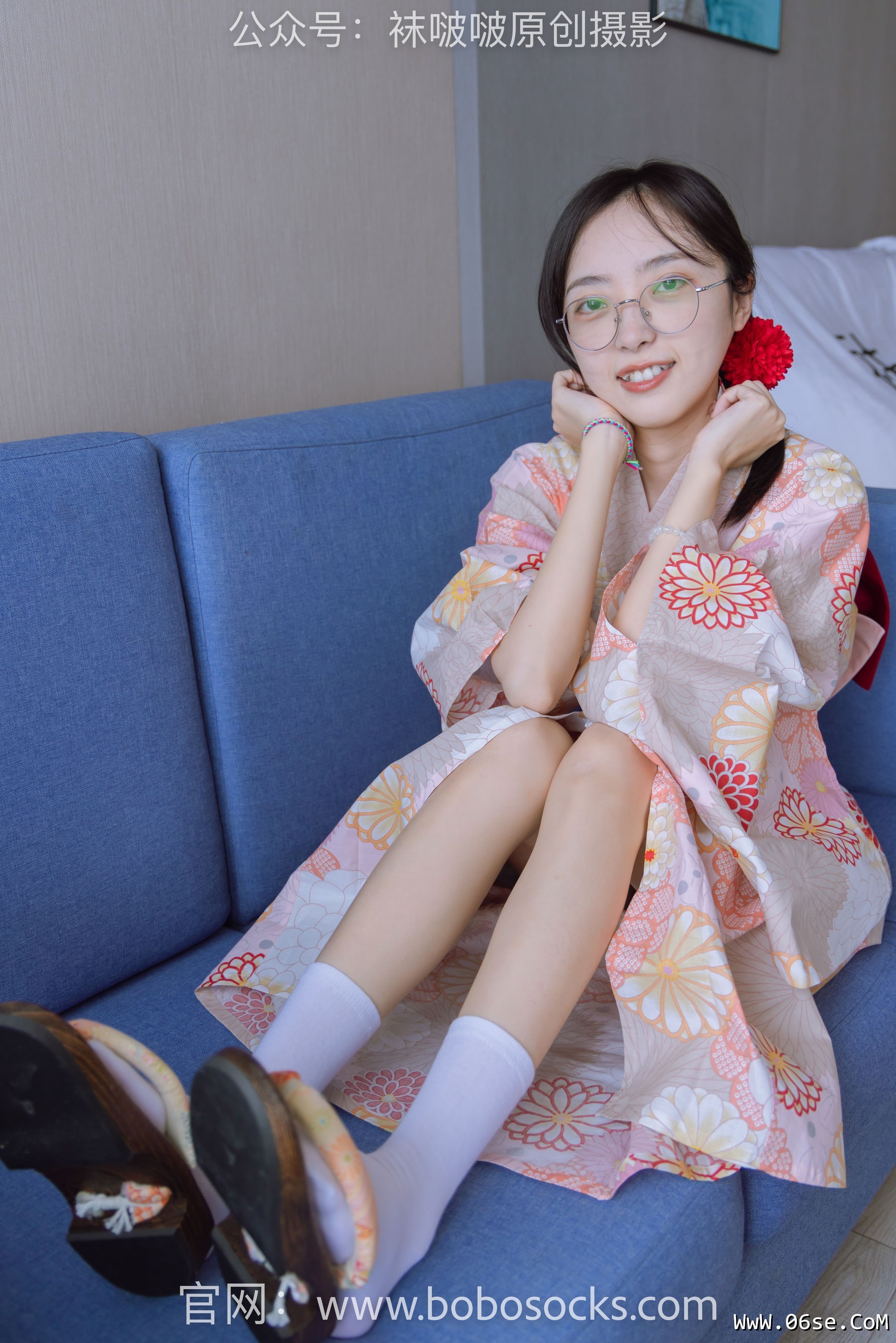 图片[98]-BoBoSocks袜啵啵 No.137 稚予-木屐、分指白棉袜、裸足、和风浴衣[170P]-六色网