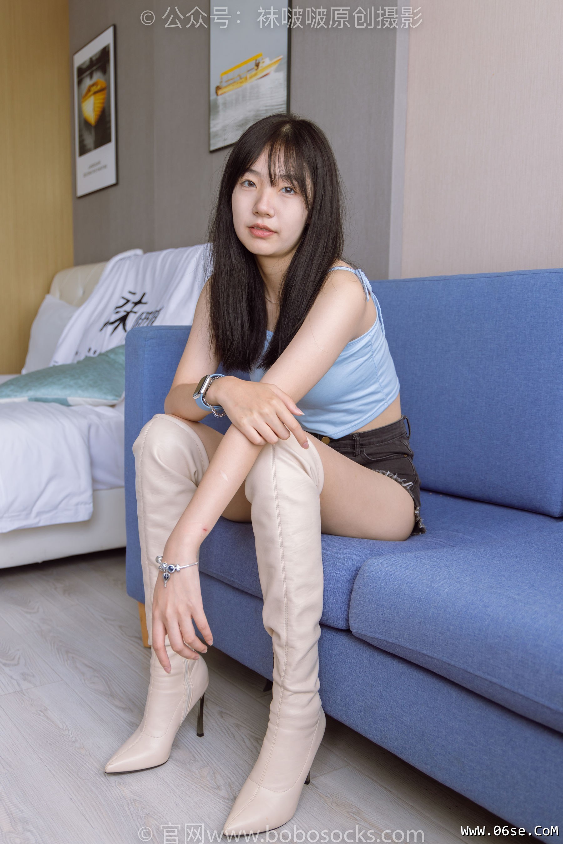图片[126]-BoBoSocks袜啵啵 No.174 小甜豆-高跟长靴、白棉袜、裸足[178P]-六色网